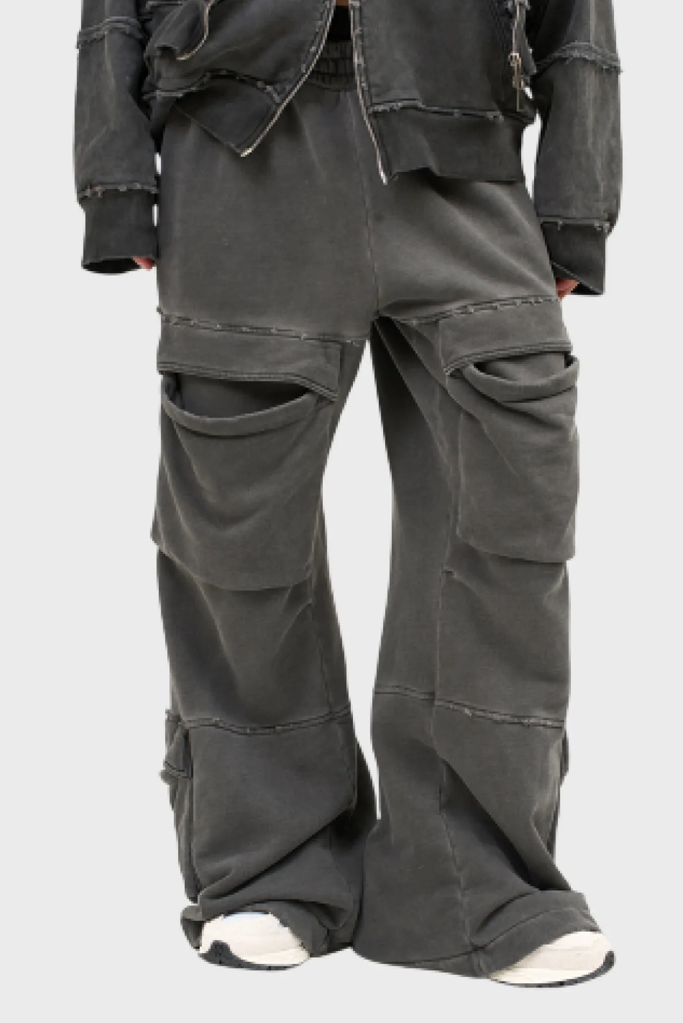 Штаны Sabe Pants Acid Wash Dark Grey 1