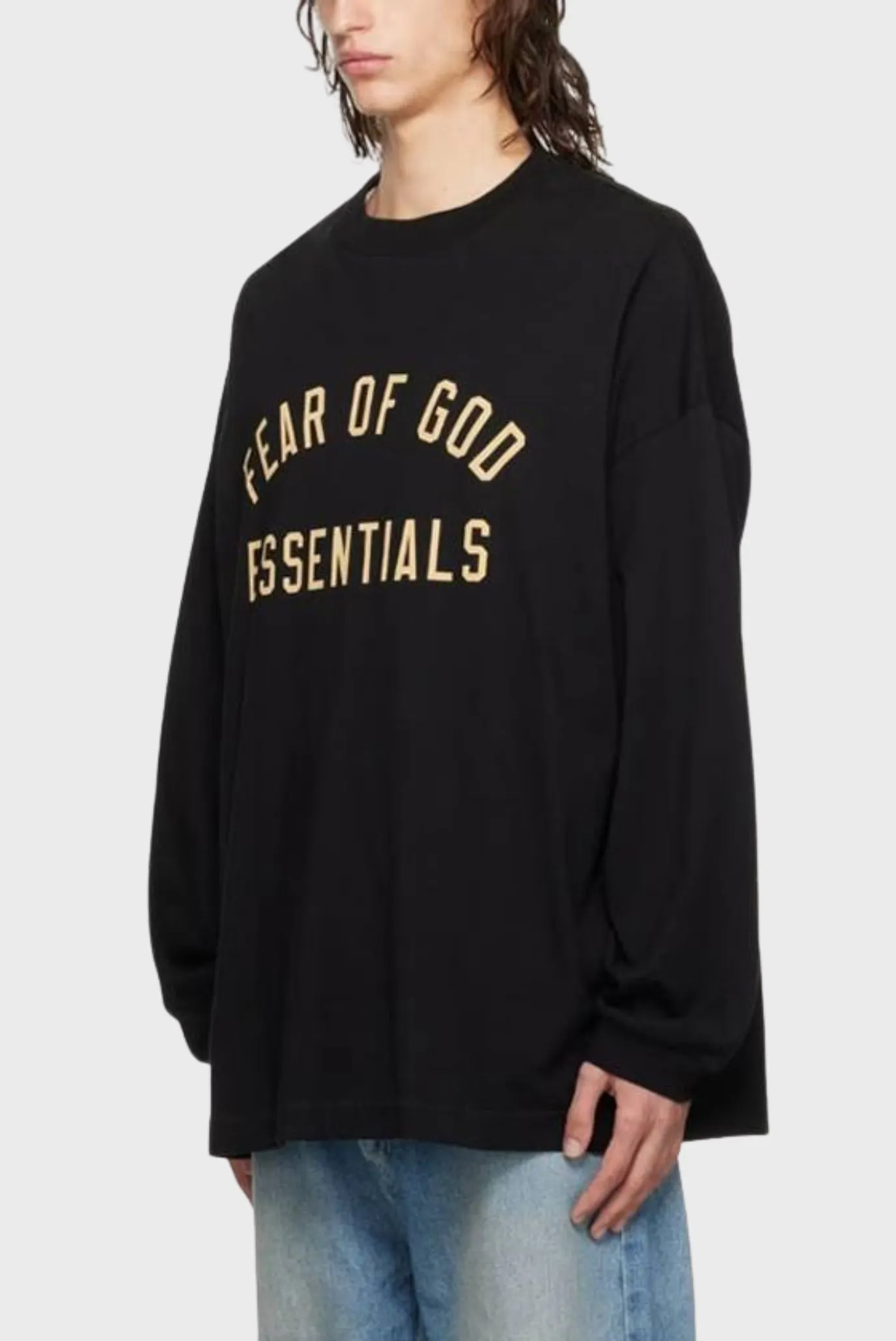 Fear Of God Essentials Jersey Long Sleeve Tee Black 4
