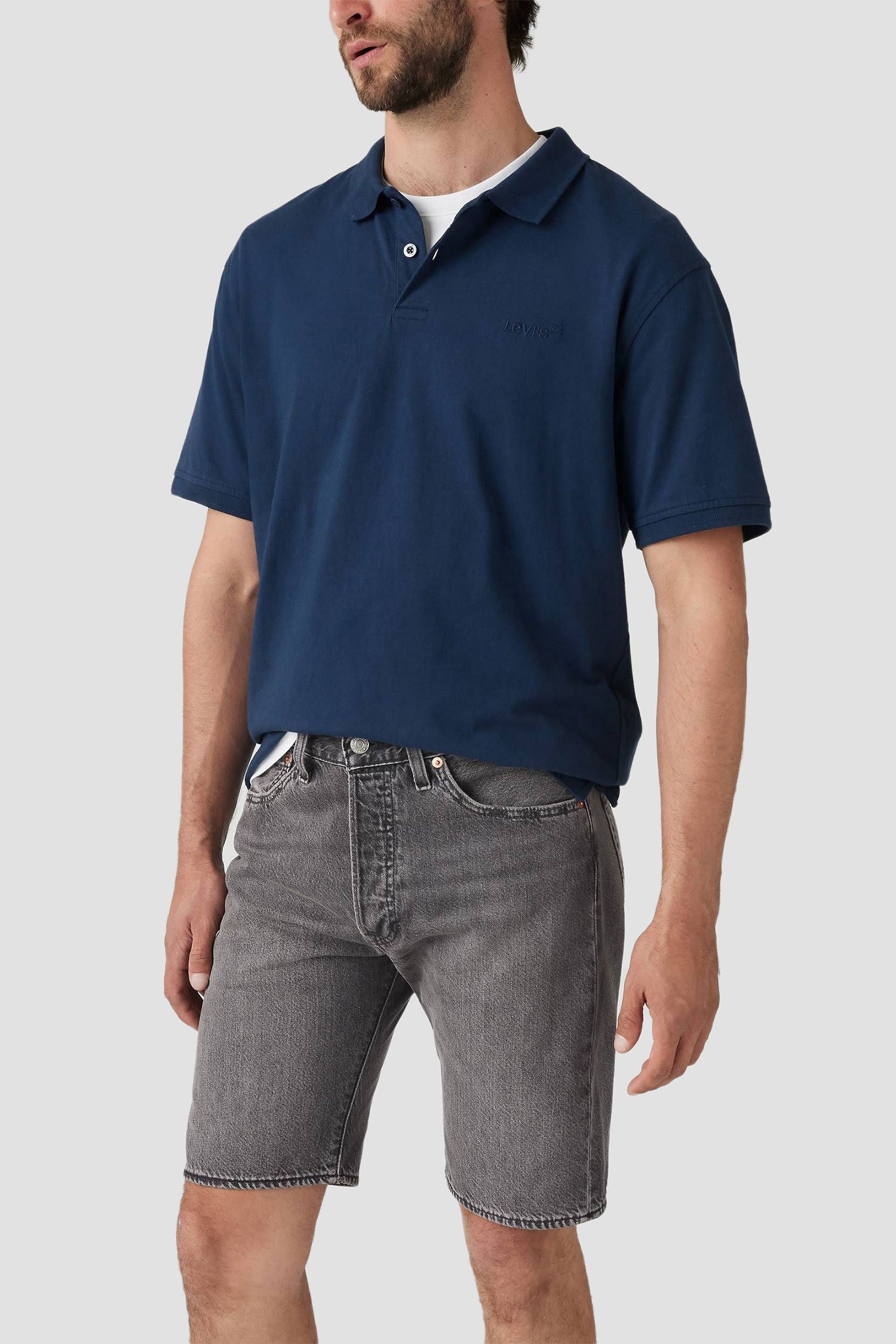 Мужские серые джинсовые шорты  501® 5