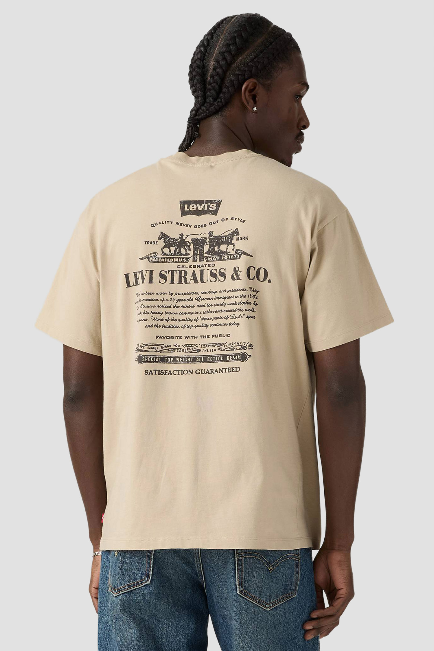 Мужская бежевая футболкаLevi's Мужская бежевая футболка 3