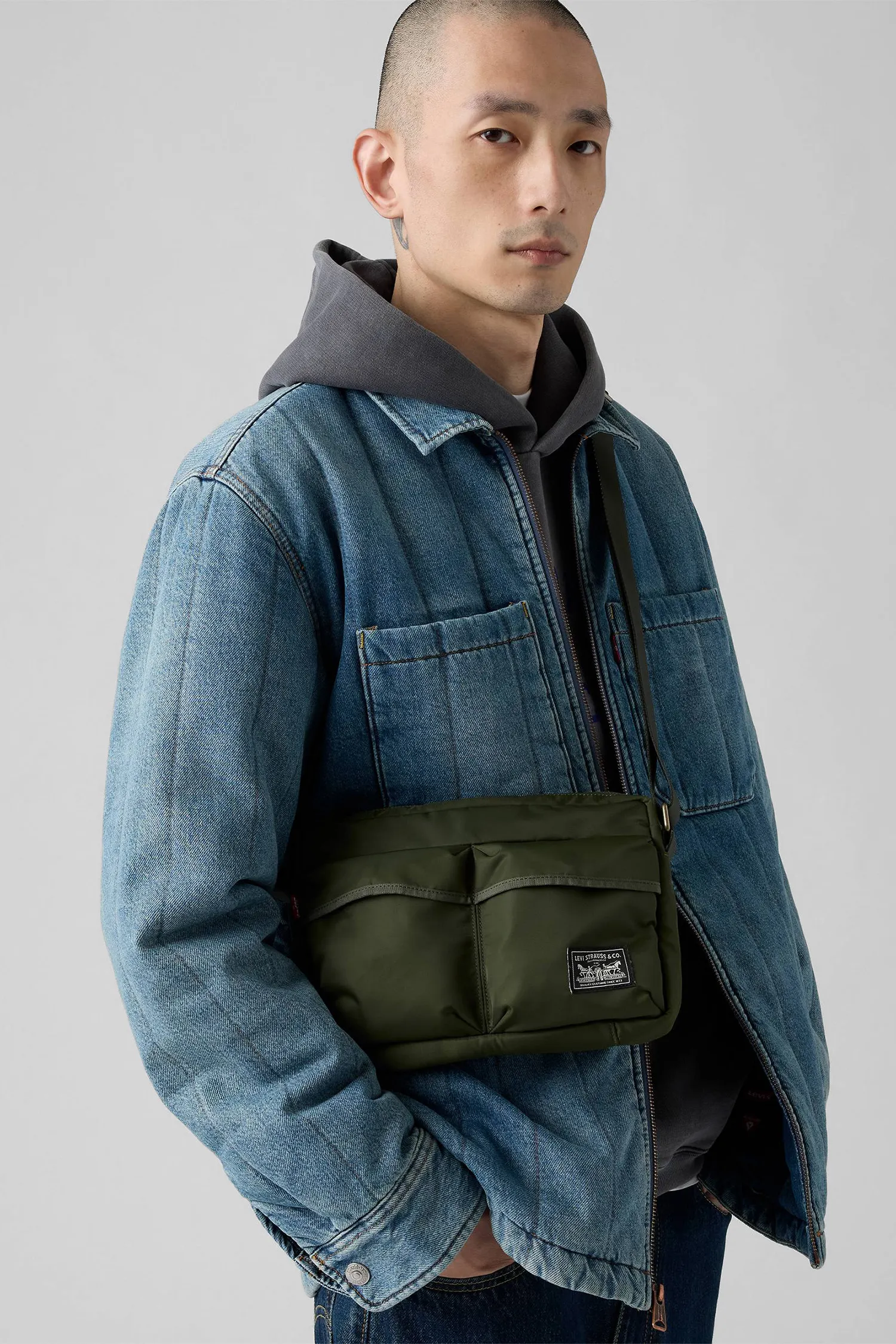 Мужская оливковая сумка 5