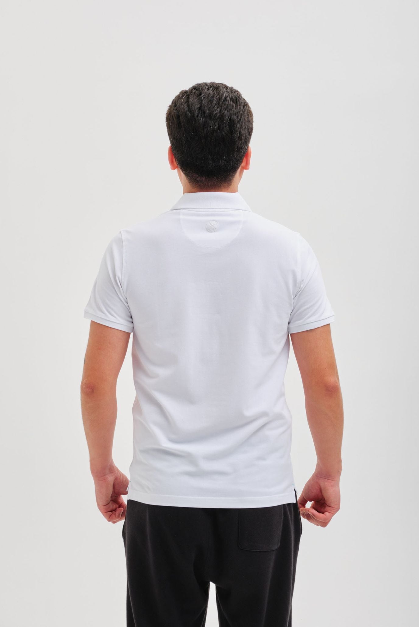 Мужское белое поло 4