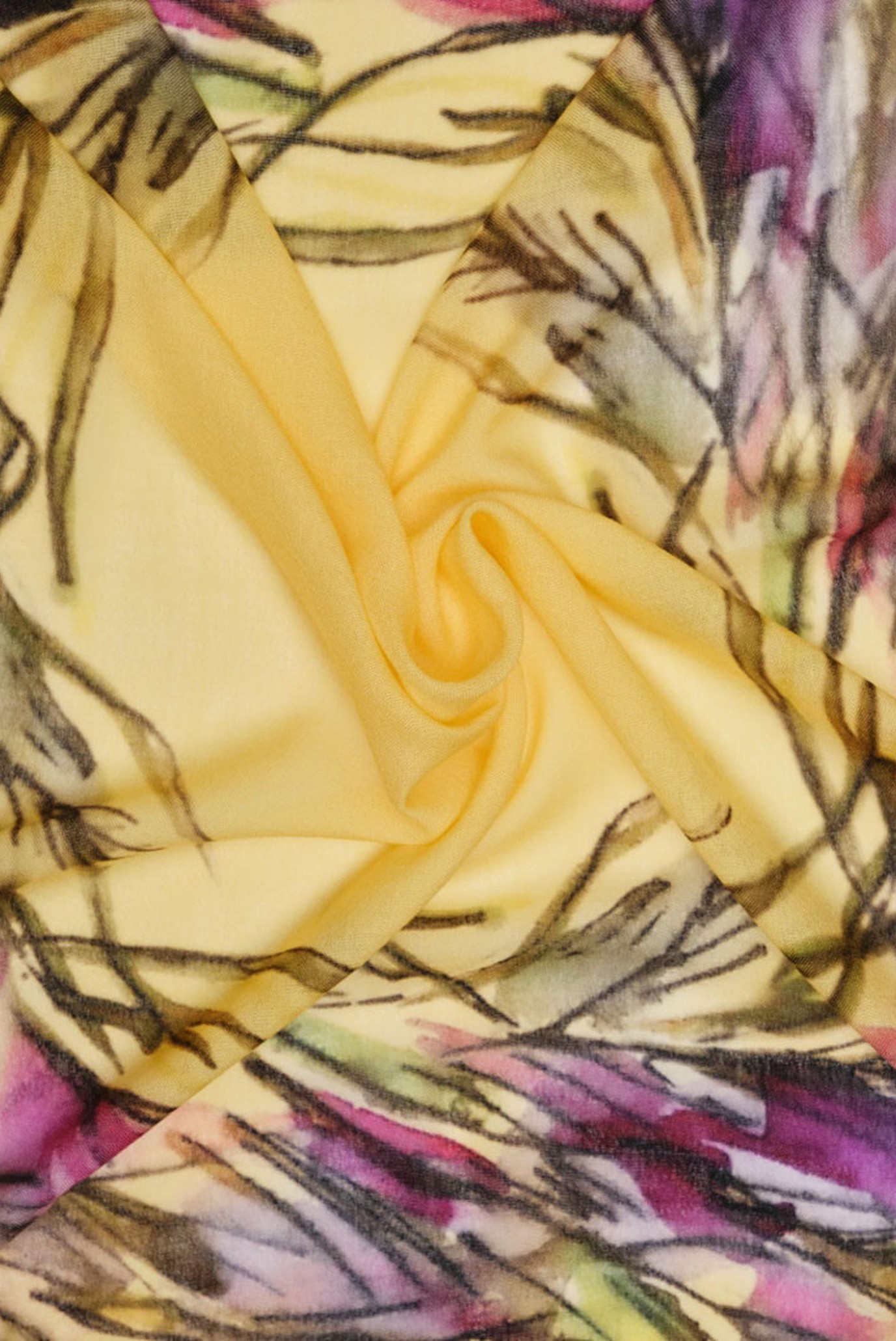 Женский желтый платок 140х140 5