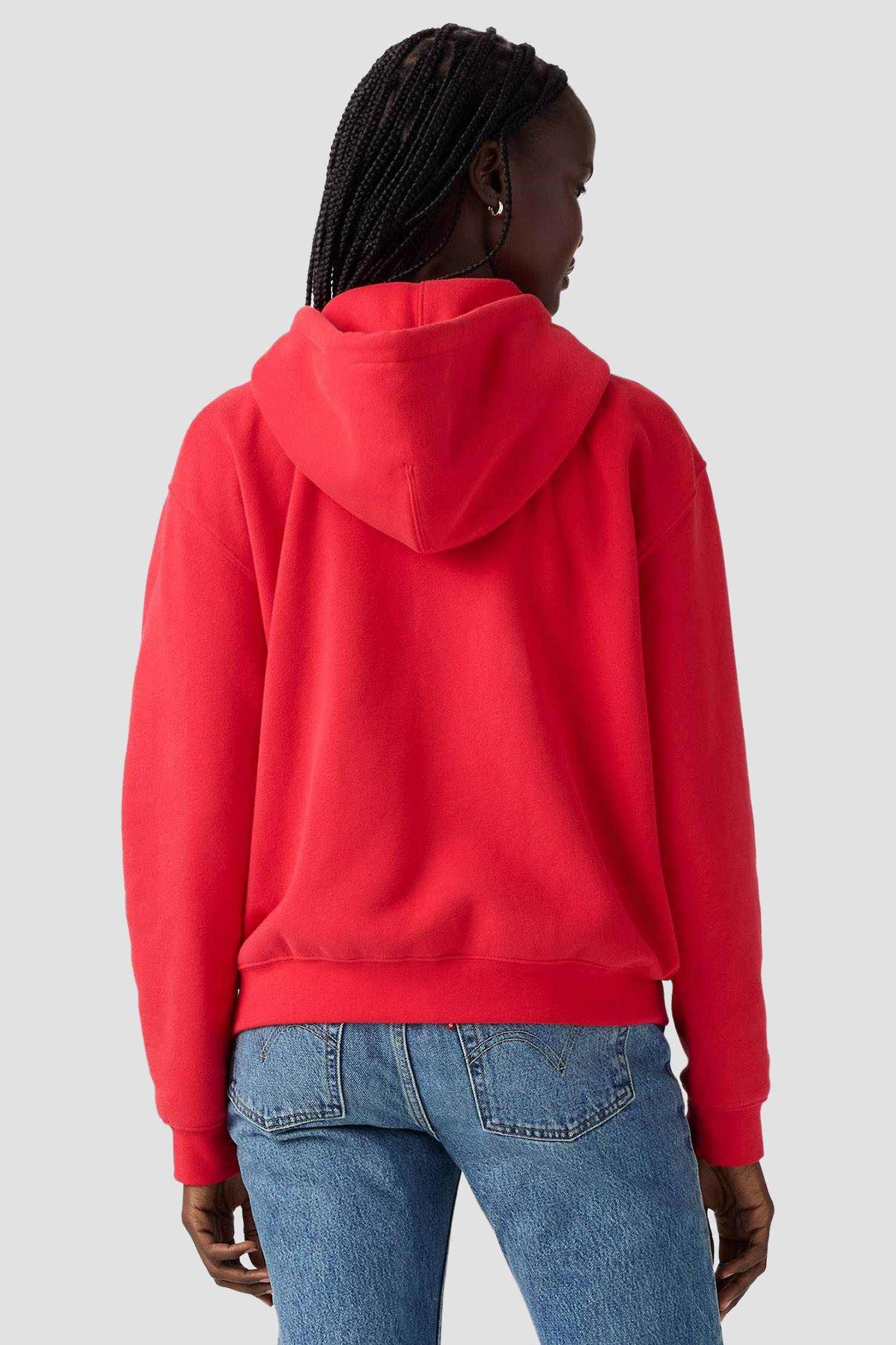 Женская красная кофта на молнии 3