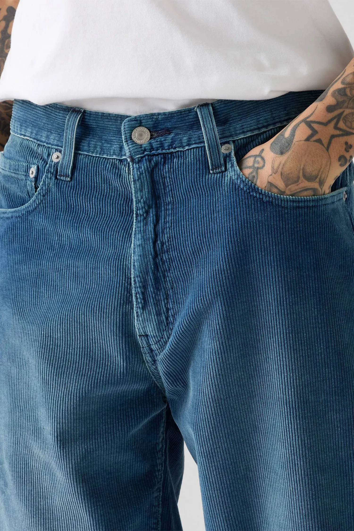 Мужские голубые вельветовые джинсы 568™ Loose Straight Corduroy 5