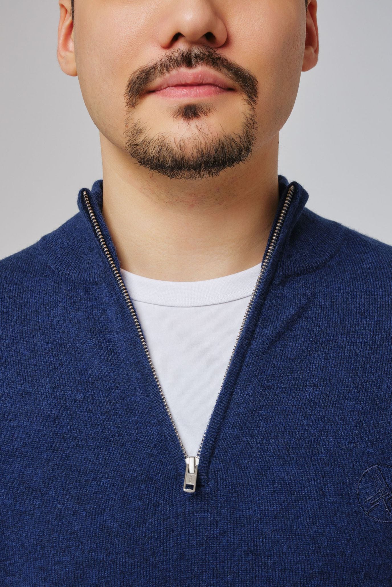 Мужская темно-синяя кофта на замке 5