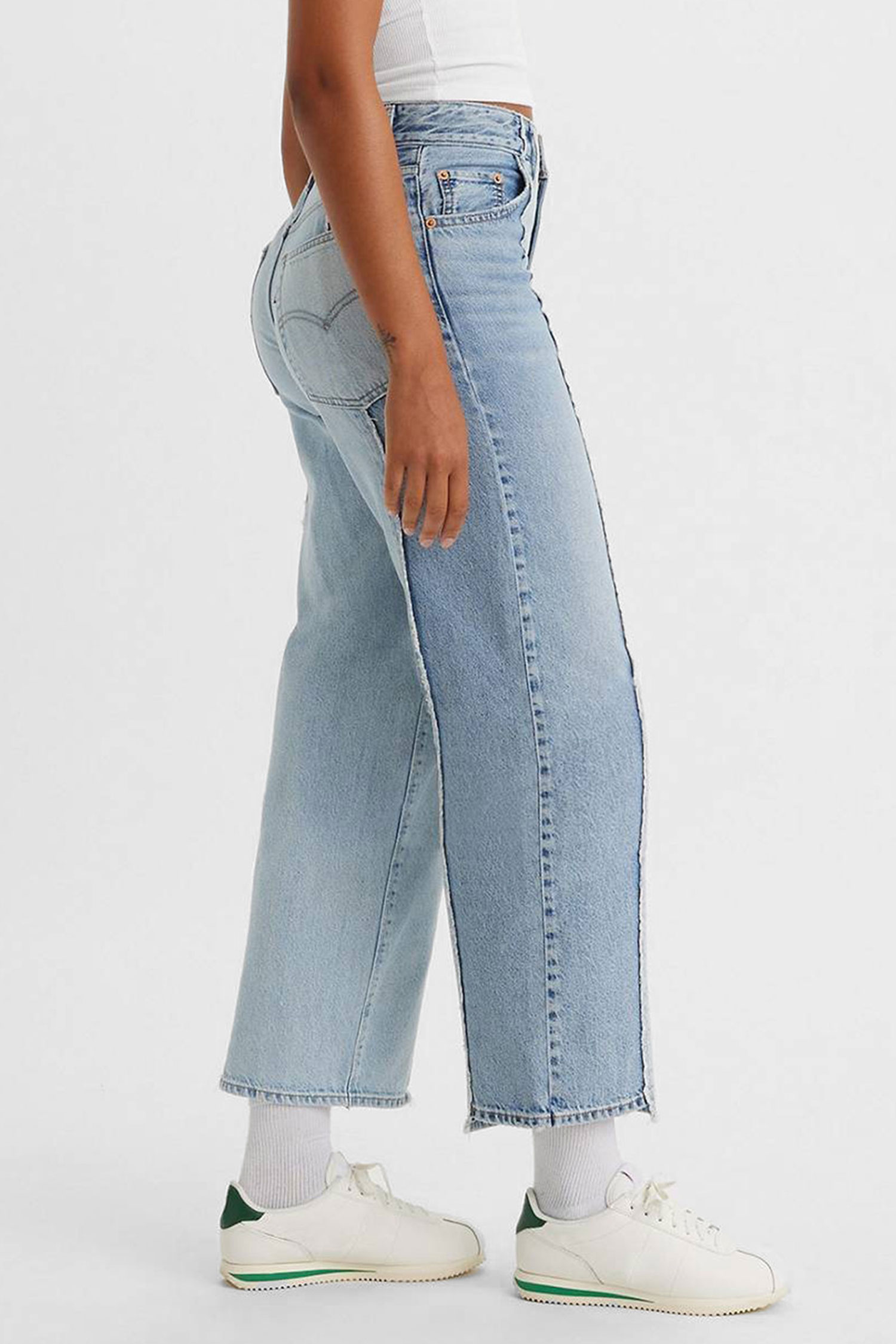 Женские голубые джинсы Baggy Dad Recrafted 5