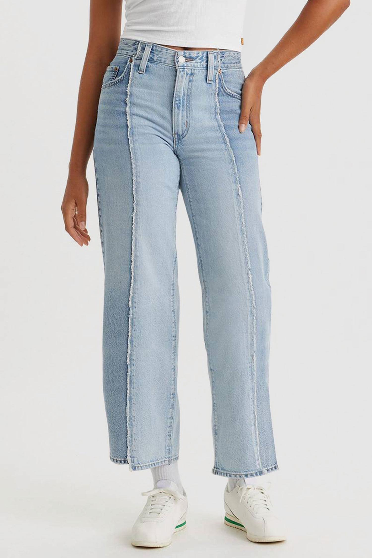 Женские голубые джинсы Baggy Dad Recrafted 1