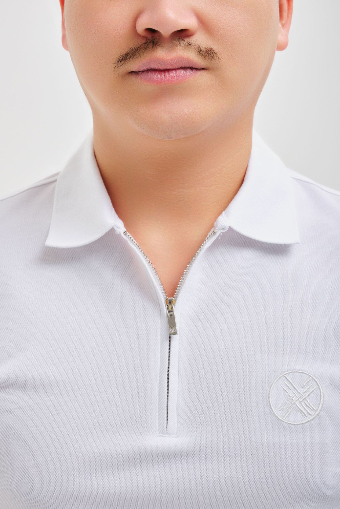 Мужское белое поло 5