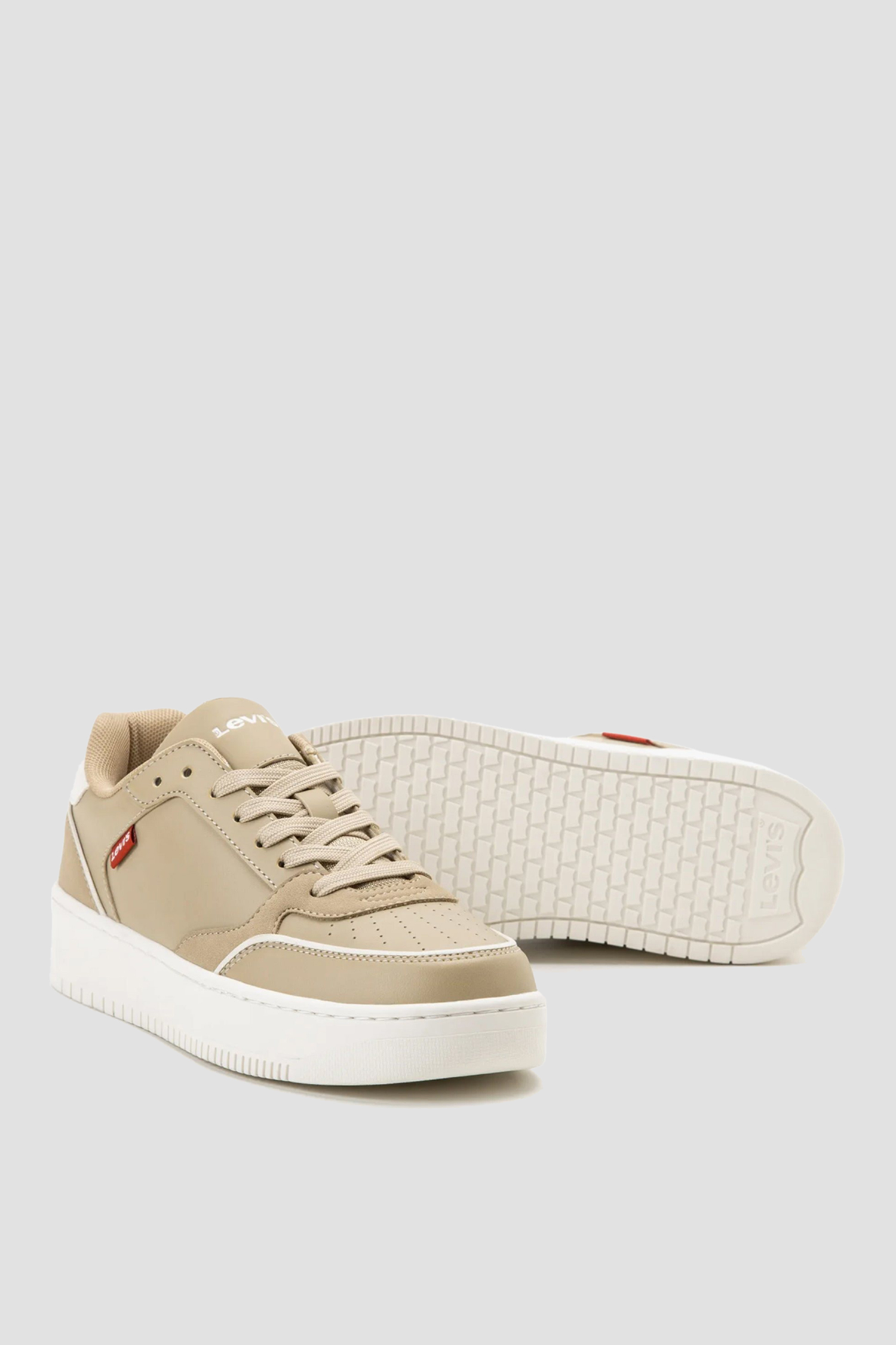 Женские бежевые сникерсы 5