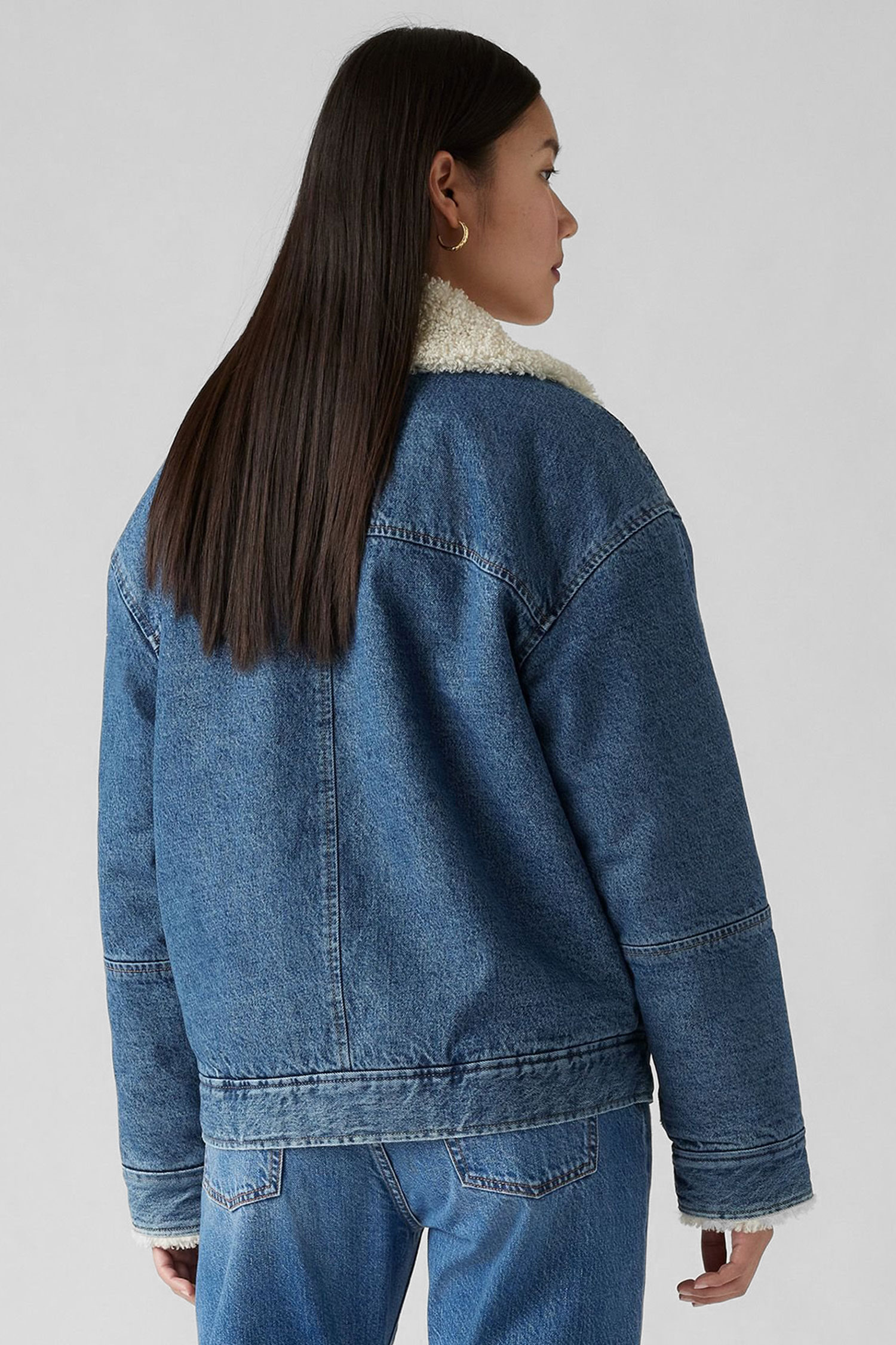 Женская синяя джинсовая косуха 3