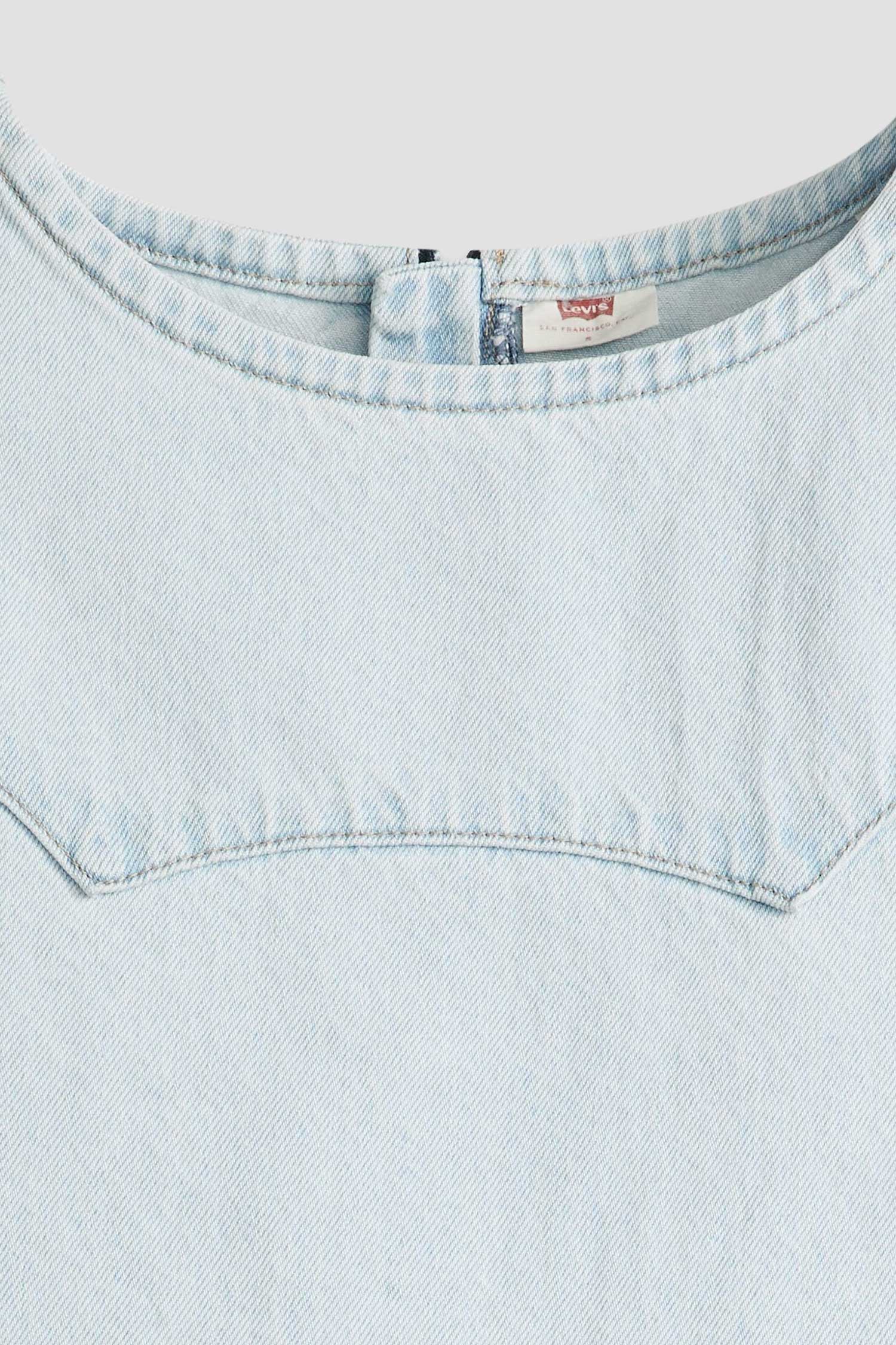 Женское голубое джинсовое платье 5