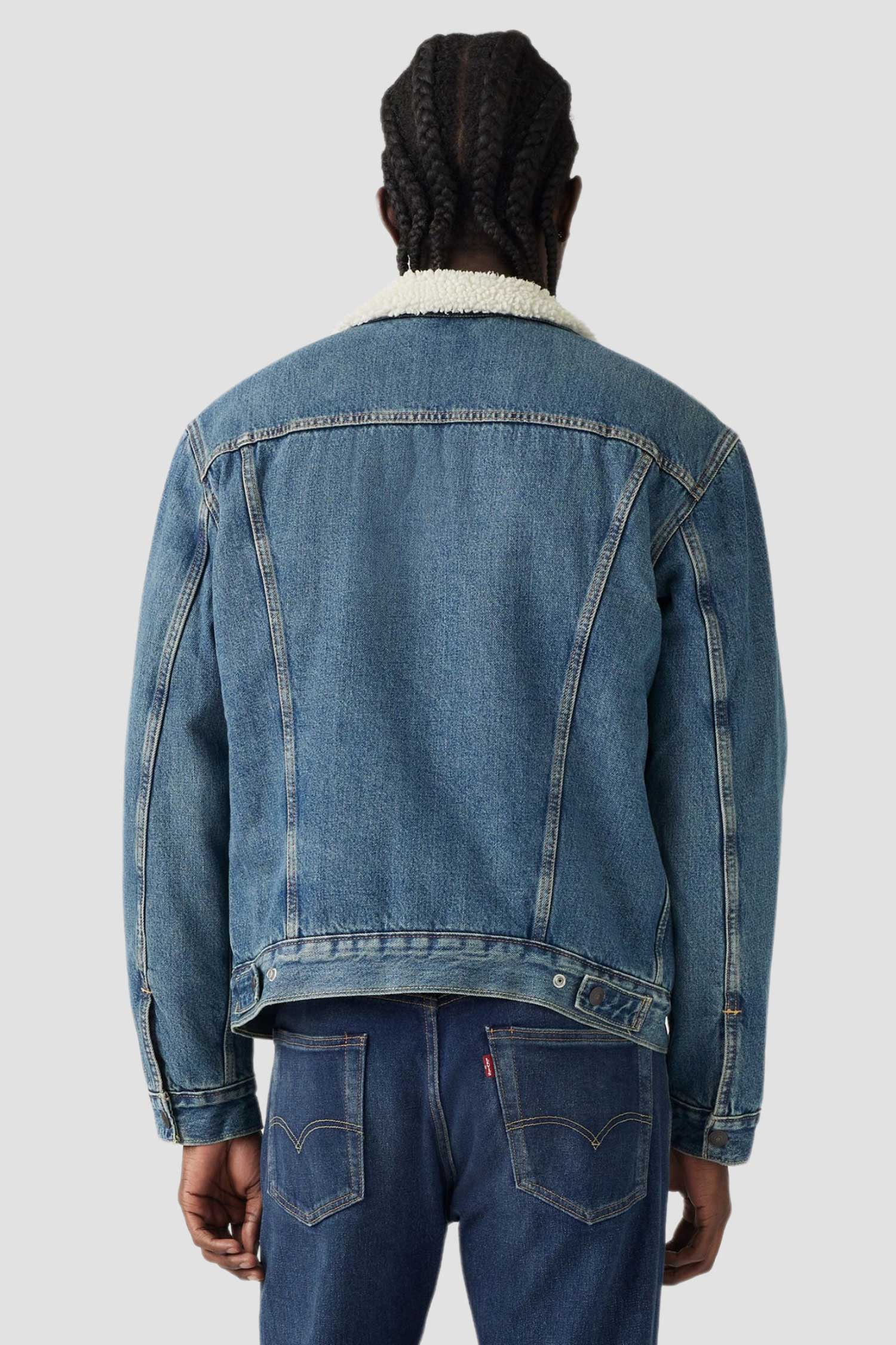 Мужская голубая джинсовая куртка 3