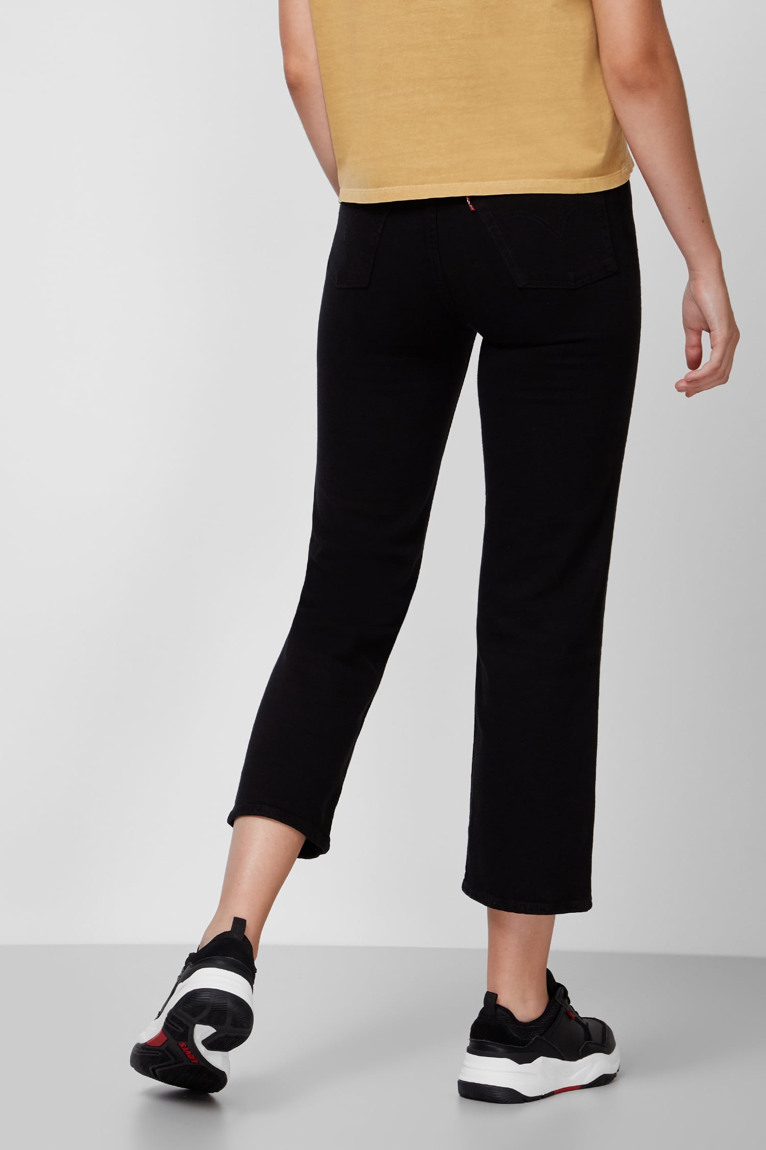 Женские черные джинсы Ribcage Straight Ankle 3