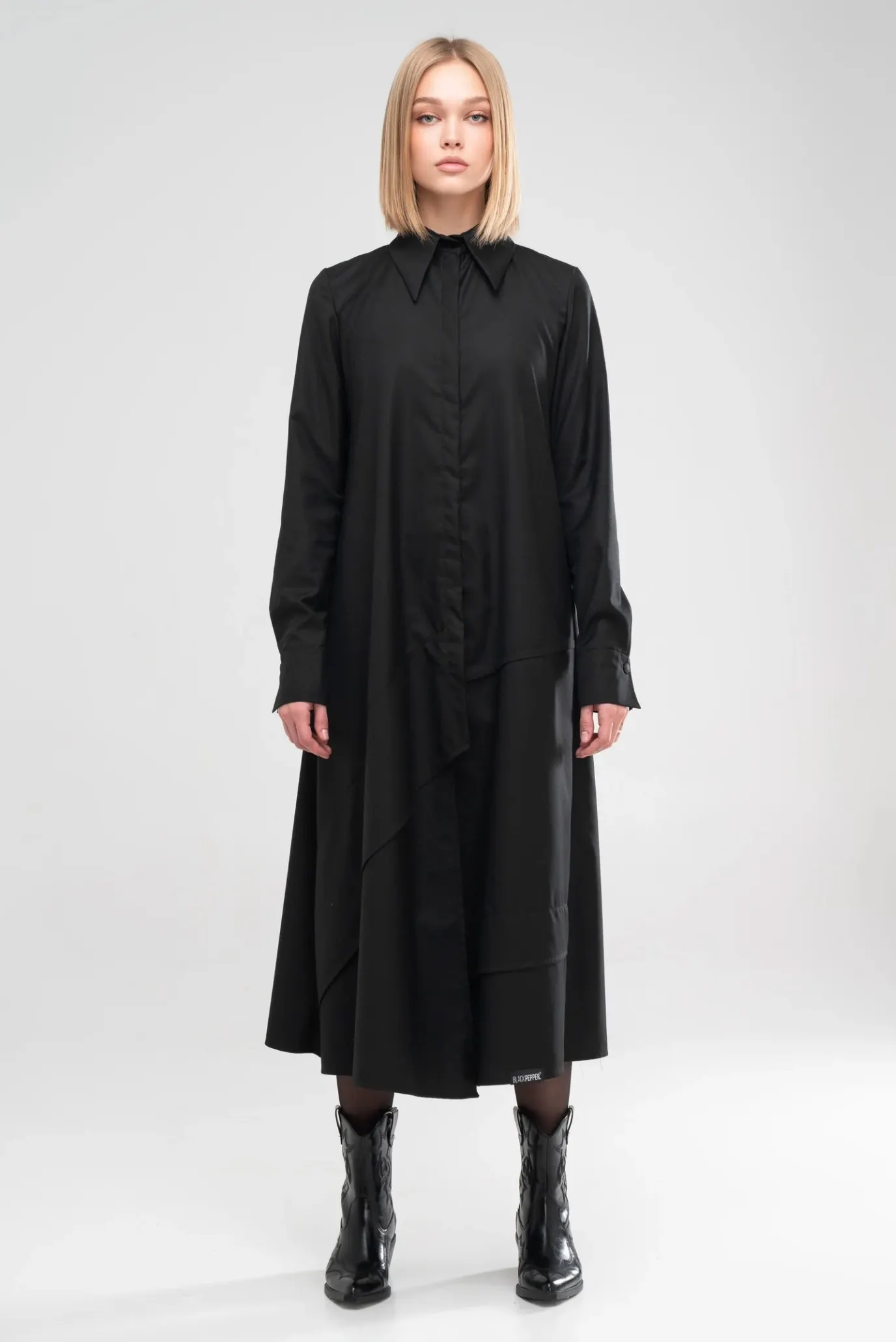 Рубашка - платье DECONSTRUCTED BLACK 1