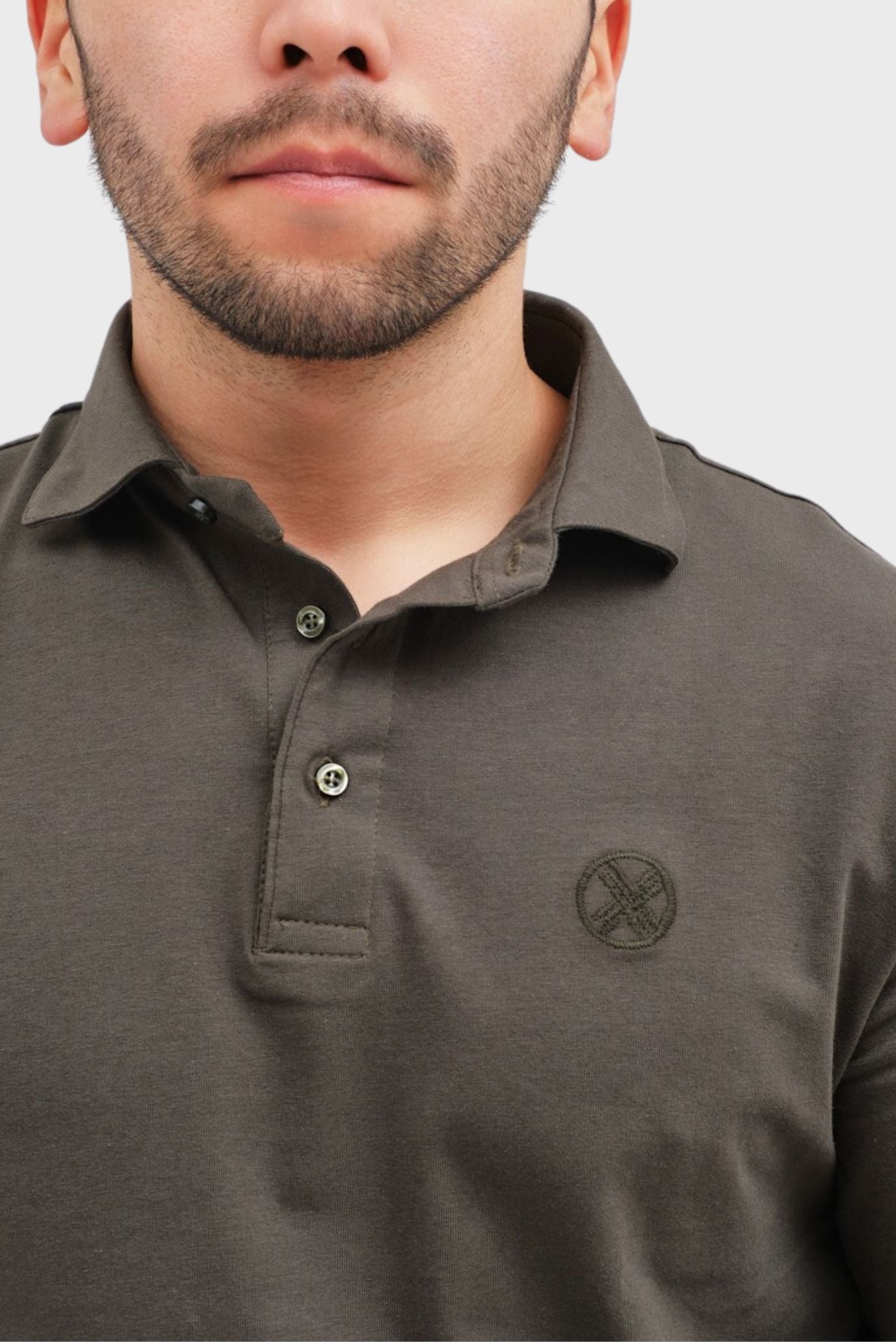 Мужское темно-зеленое поло 4