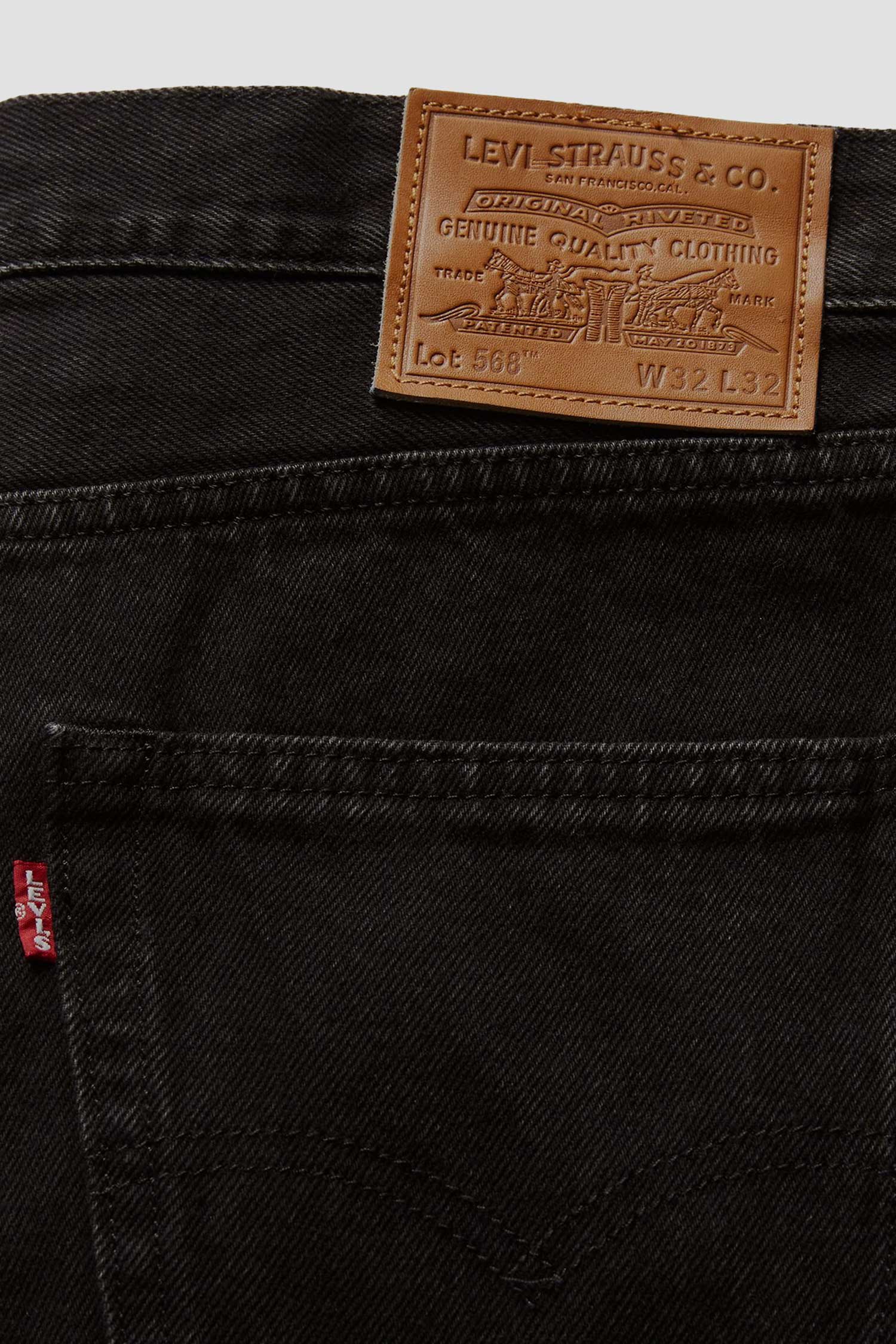 Мужские черные джинсы 568™ Loose Straight 6