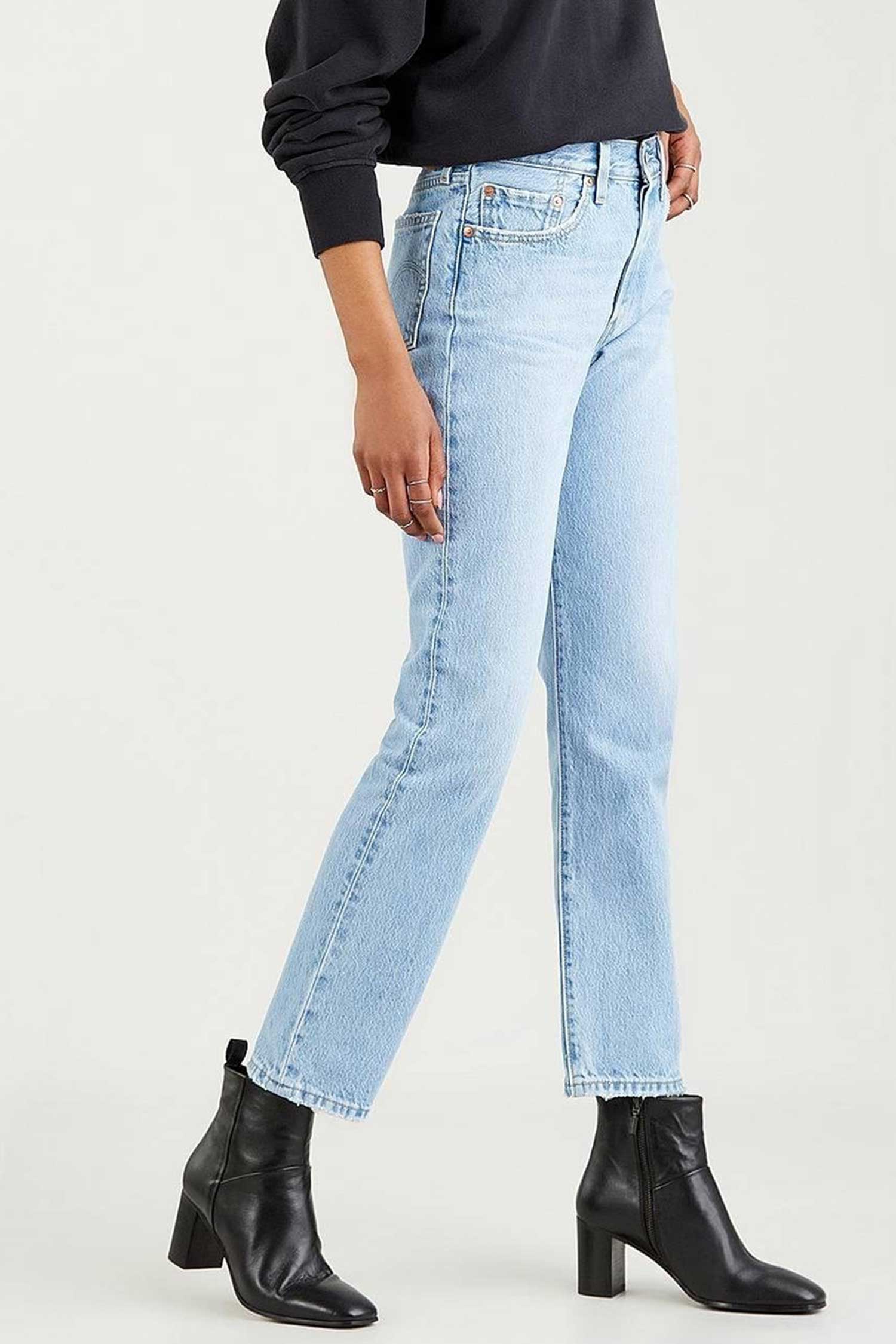 Женские голубые джинсы 501® Straight 5