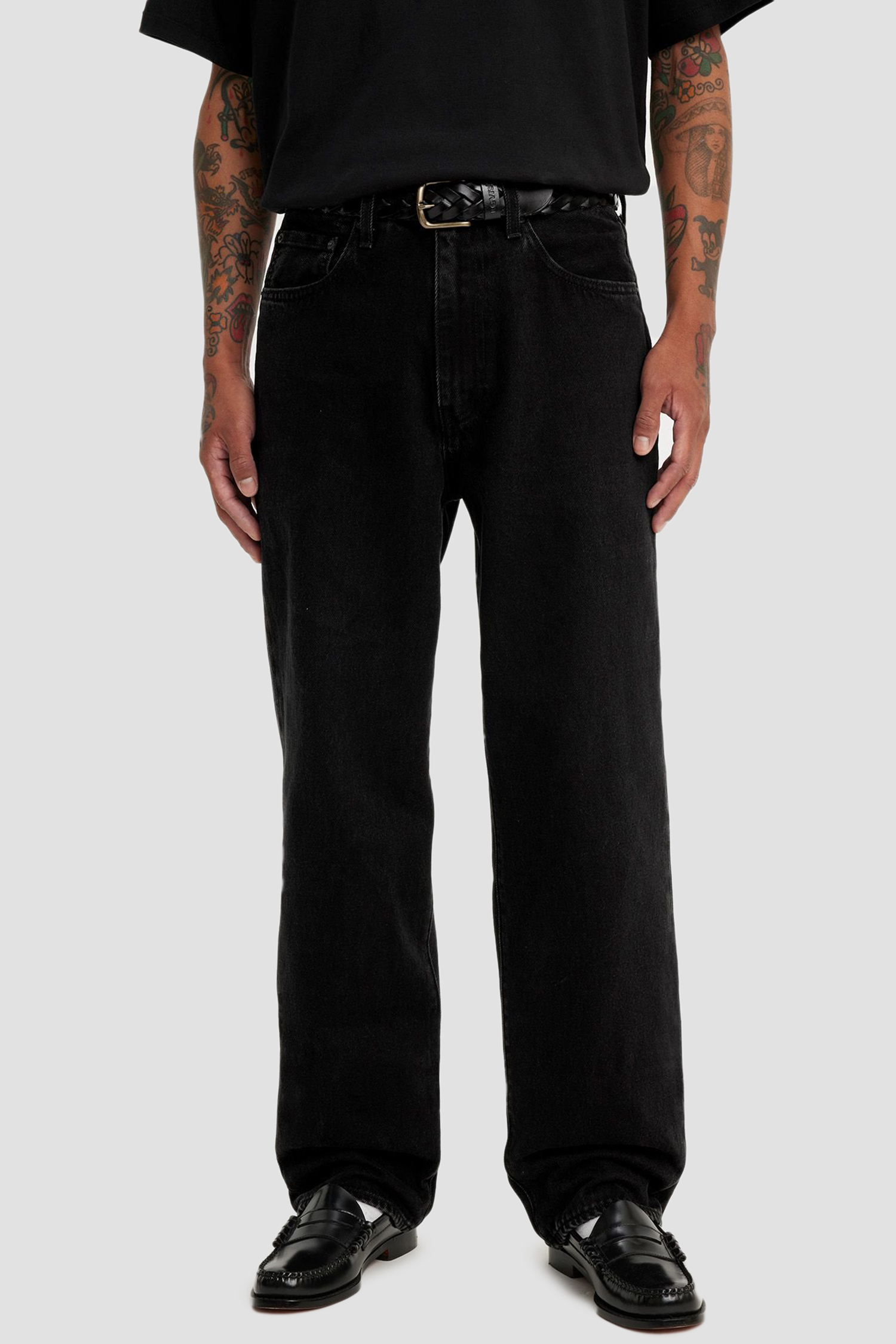 Мужские черные джинсы 568™ Loose Straight 5