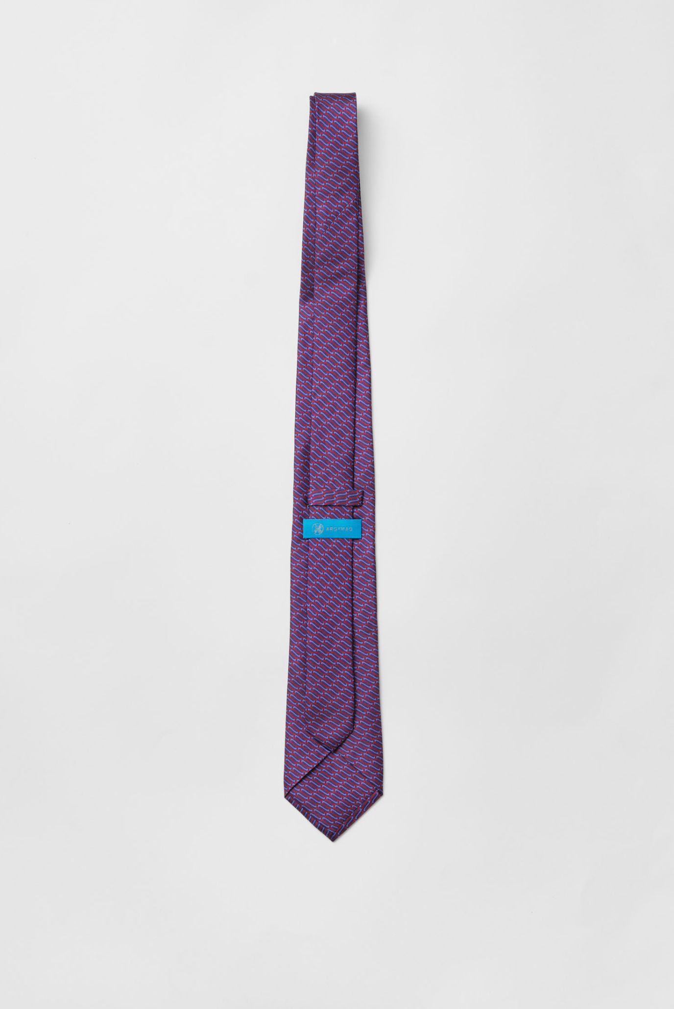 Мужской фиолетово-красный шелковый галстук 3