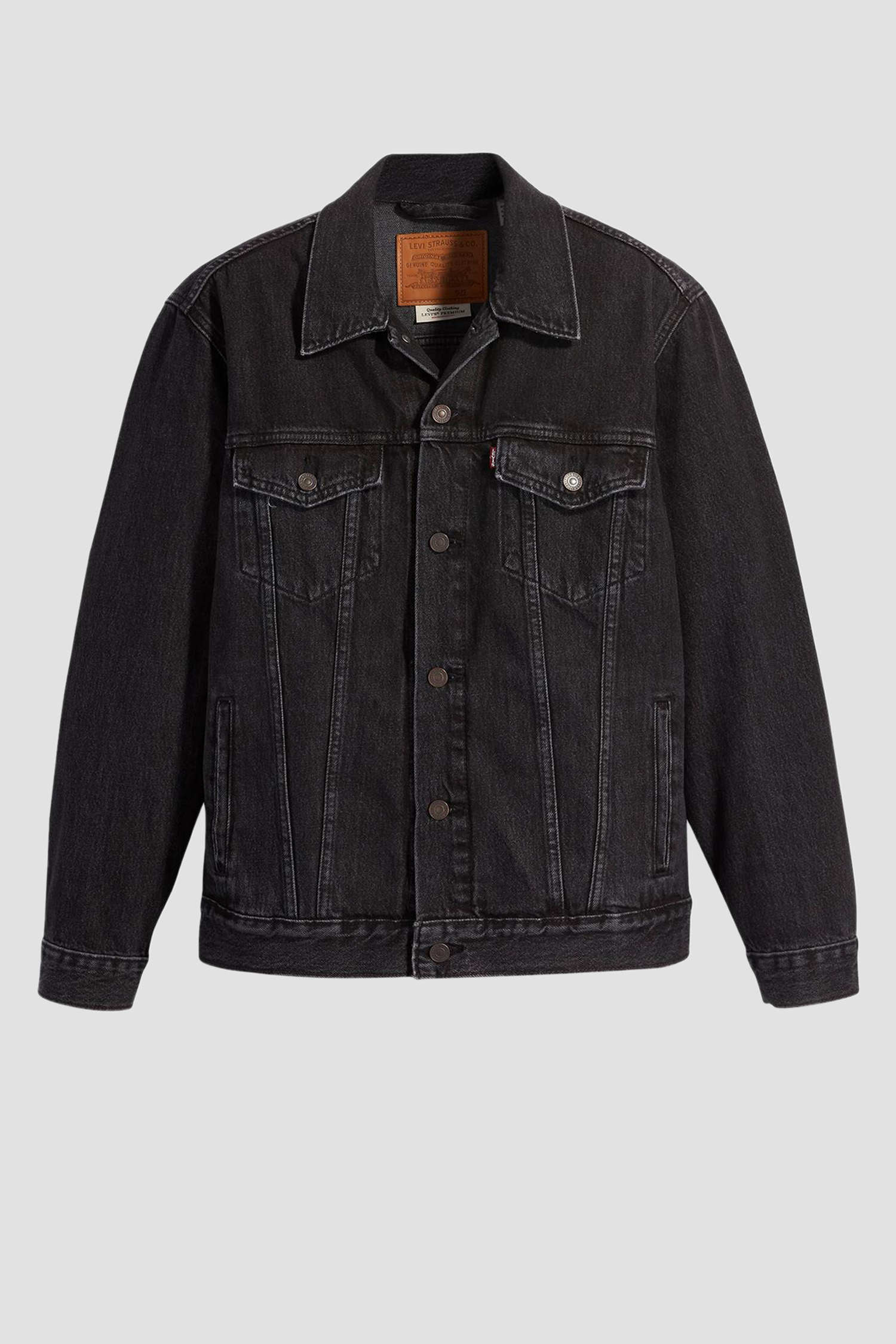 Мужская черная джинсовая куртка 2