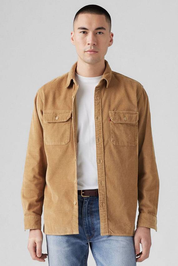 Мужская бежевая вельветовая рубашка Levi's