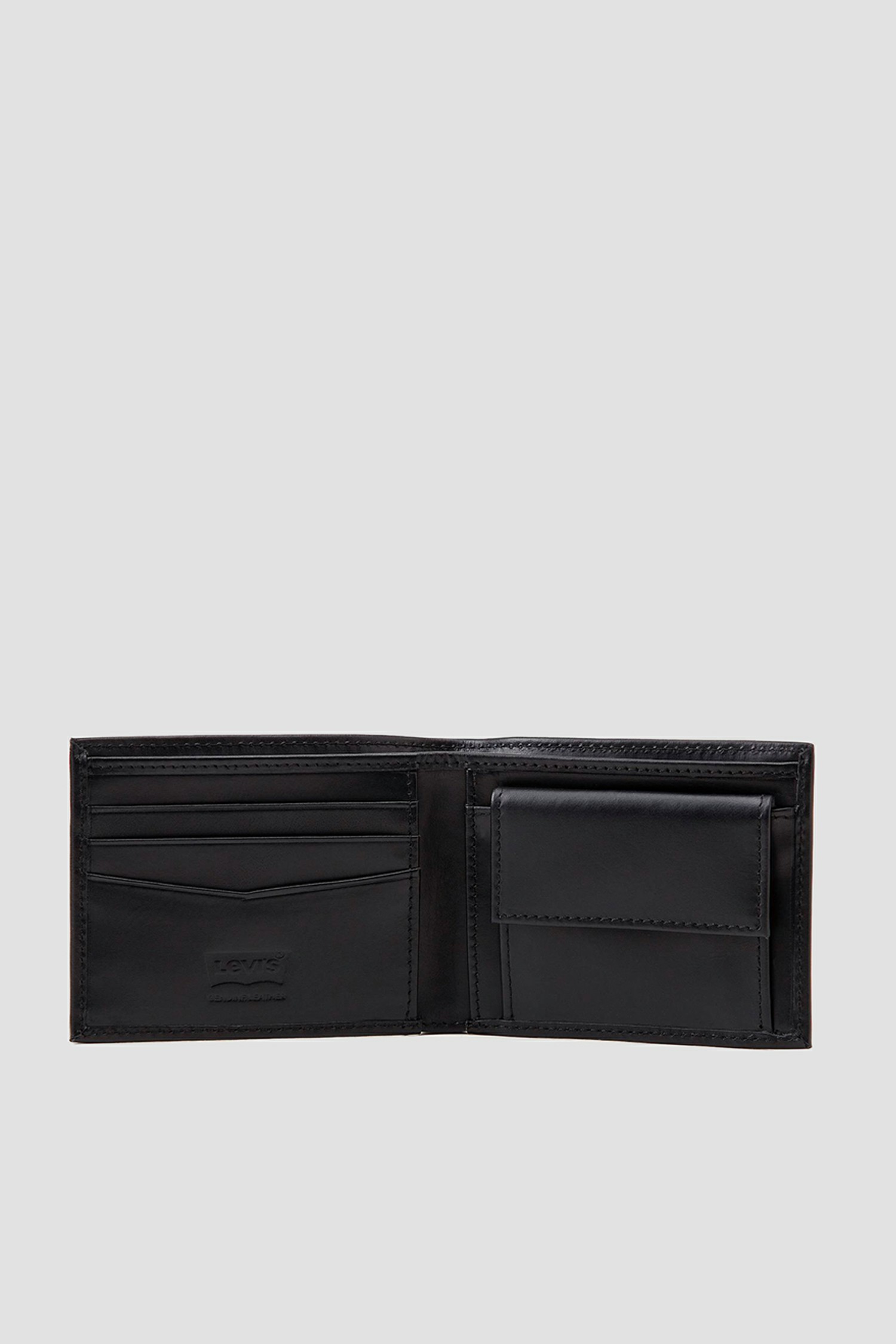 Черный кожаный кошелек 2