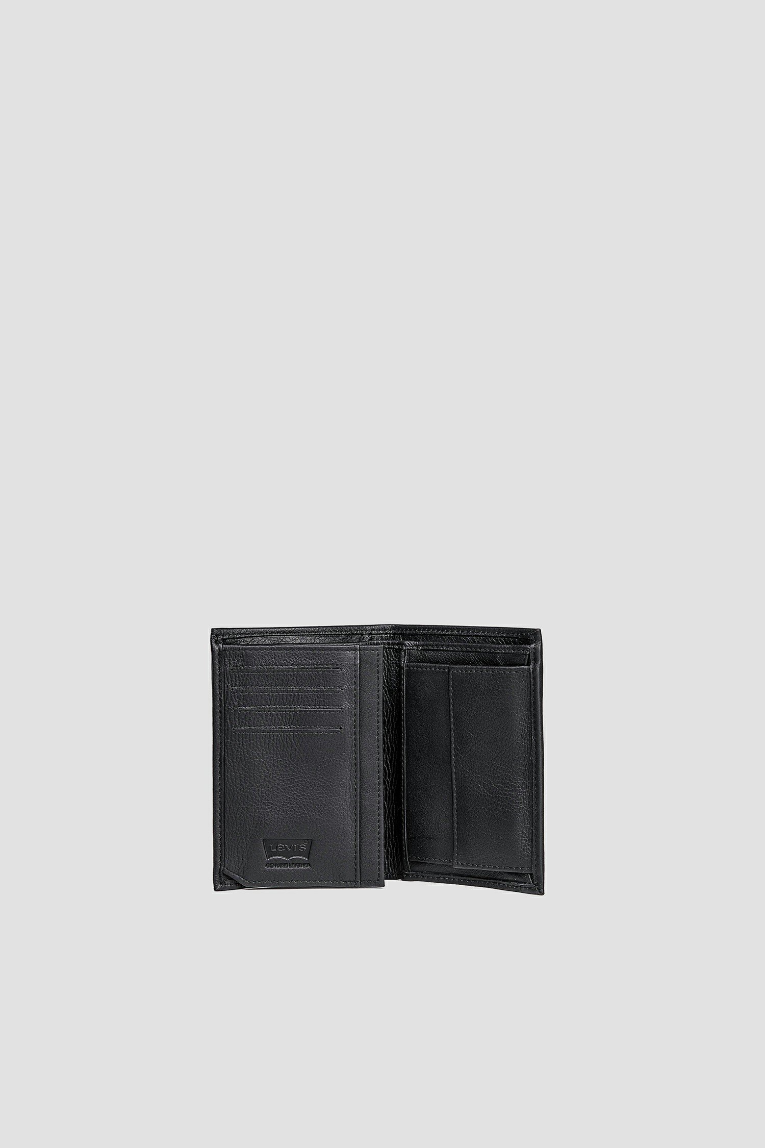 Черный кожаный кошелек 2