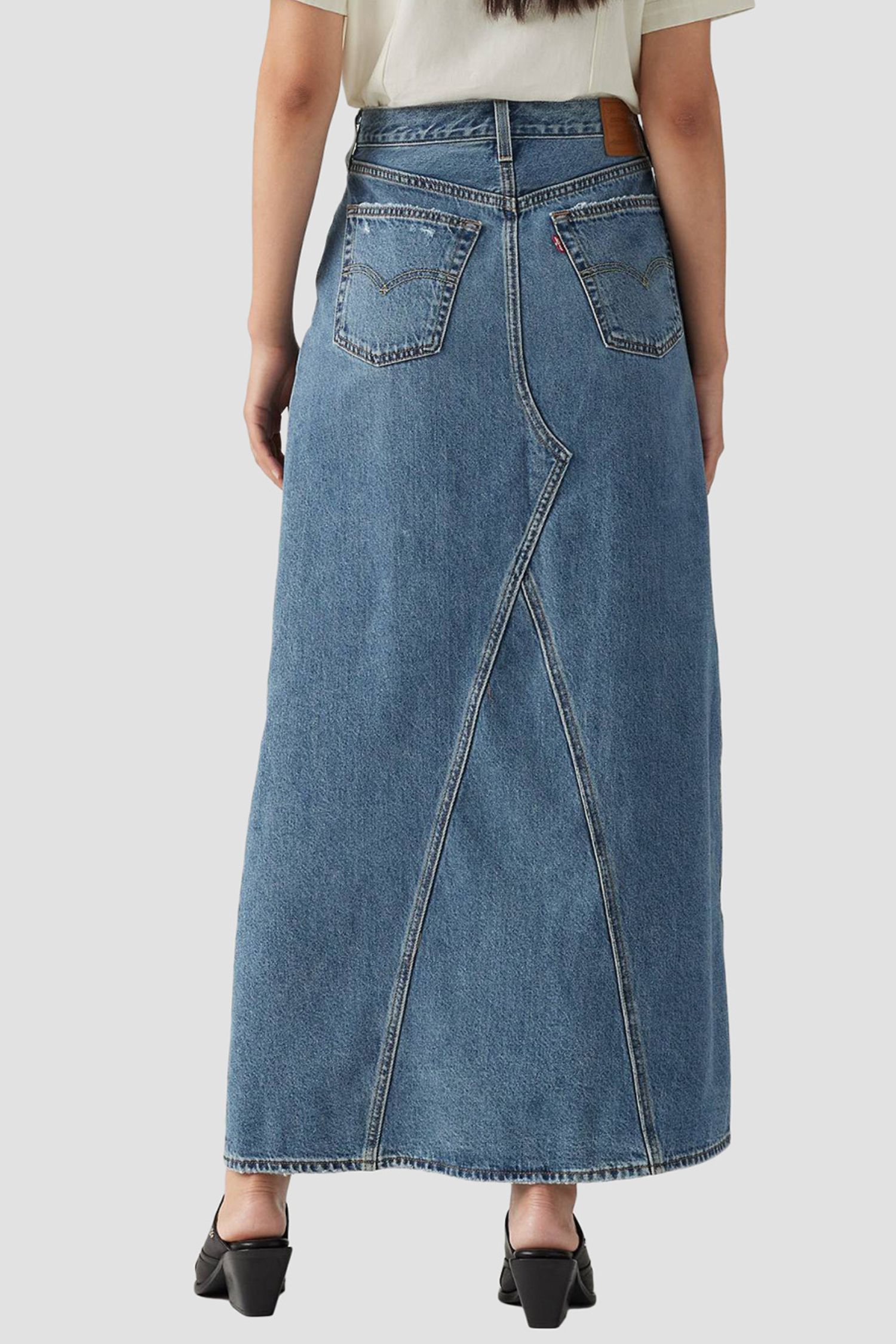 Женская синяя джинсовая юбка 3