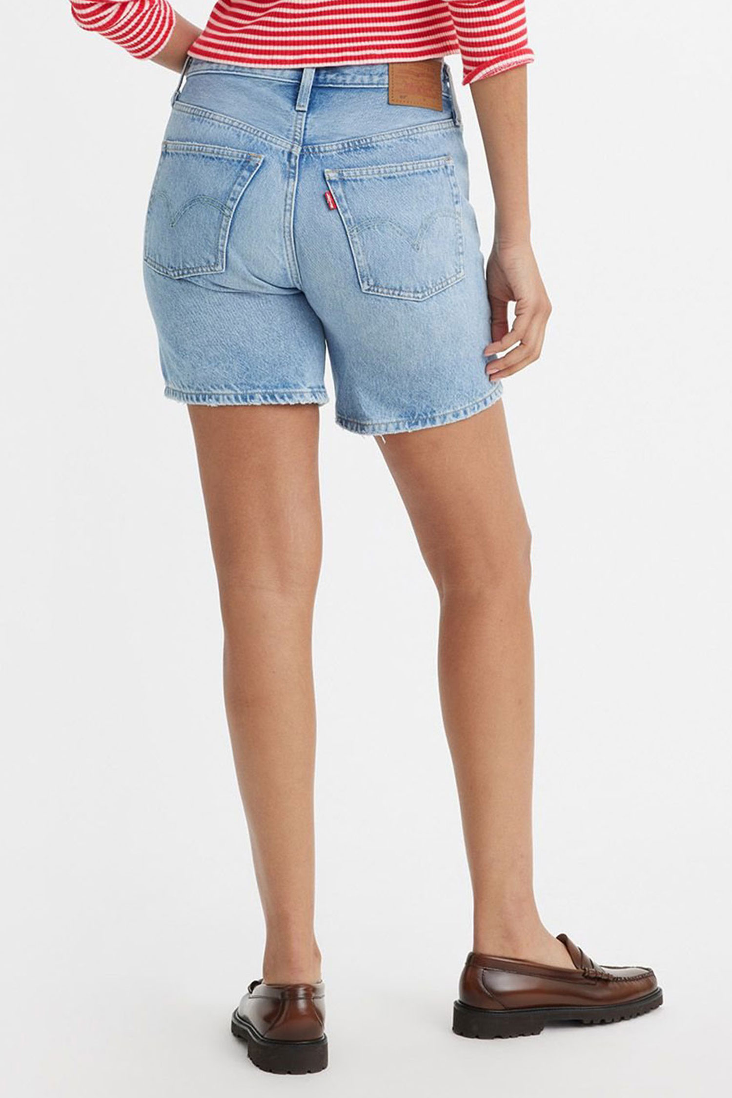 Женские голубые джинсовые шорты 501® Mid-Thigh 2