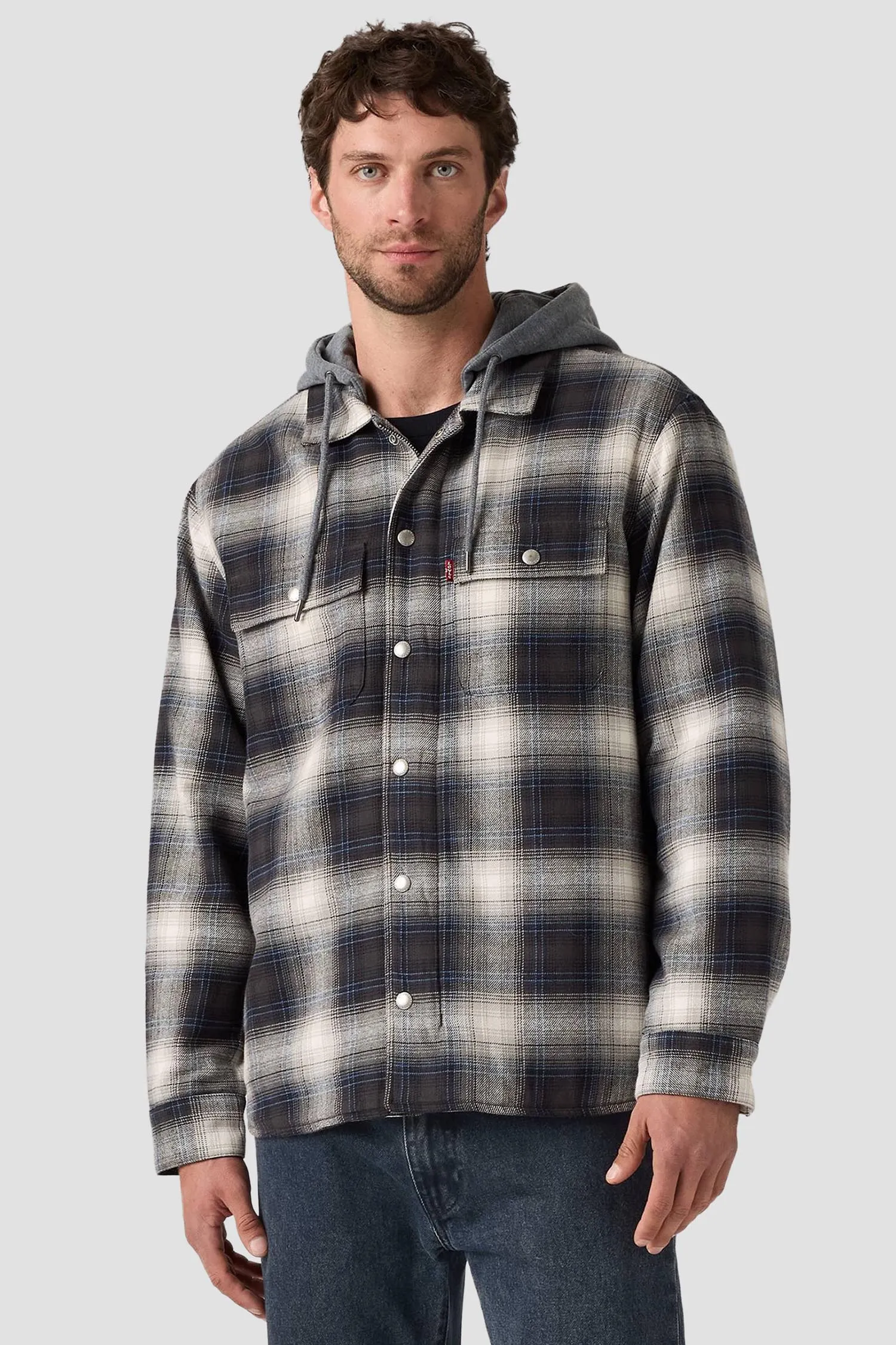 Мужская рубашка-пальто в клетку 1