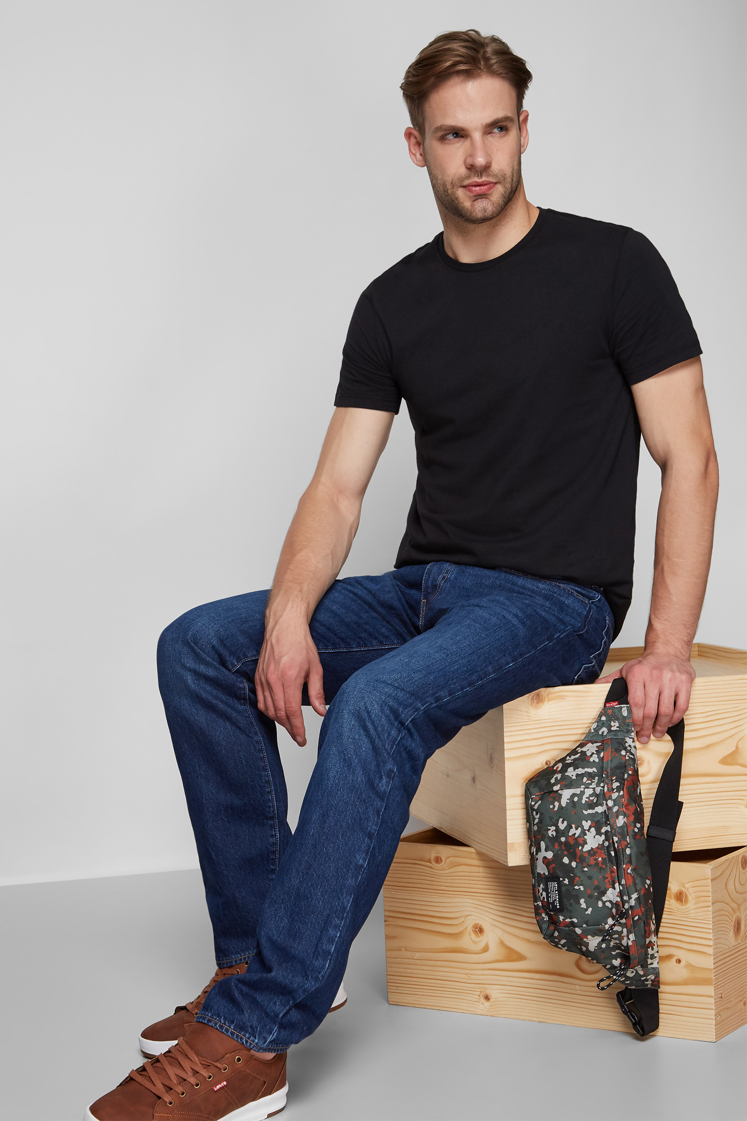 Мужские черные футболки (2 шт) Slim Fit 5