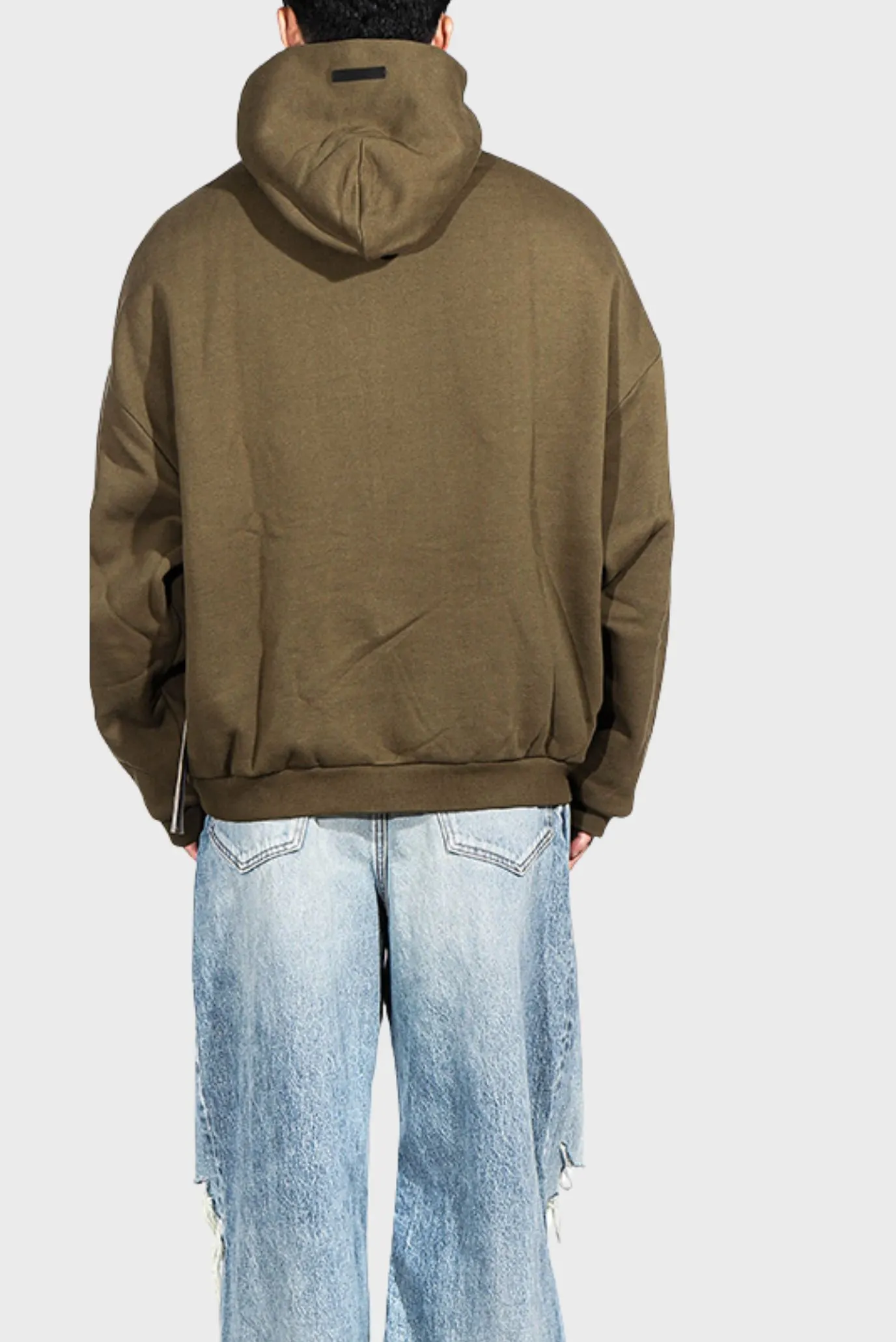 Fear Of God Essentials Fleece Hoodie Olive 4