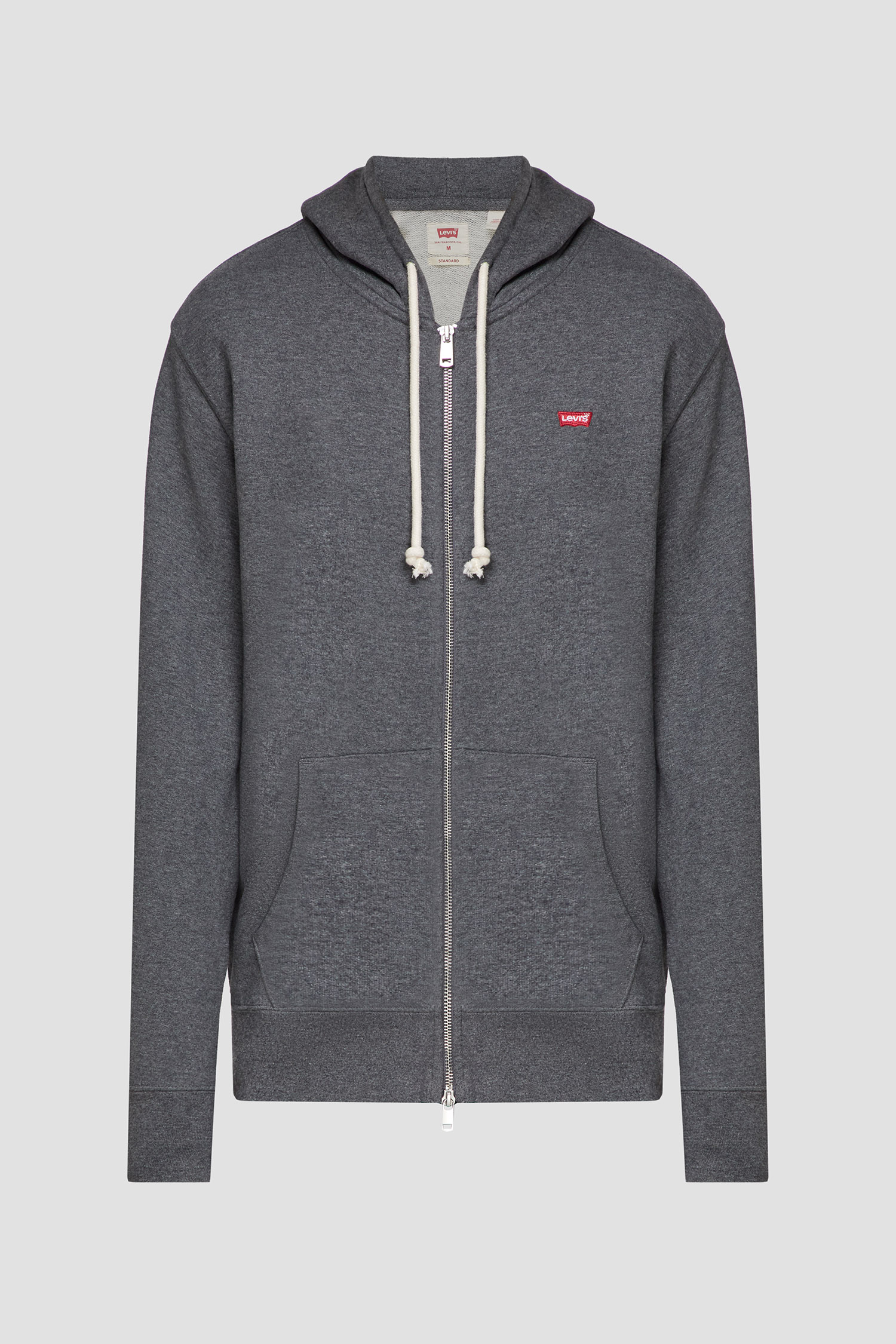 Мужская серая кофта на молнии 2