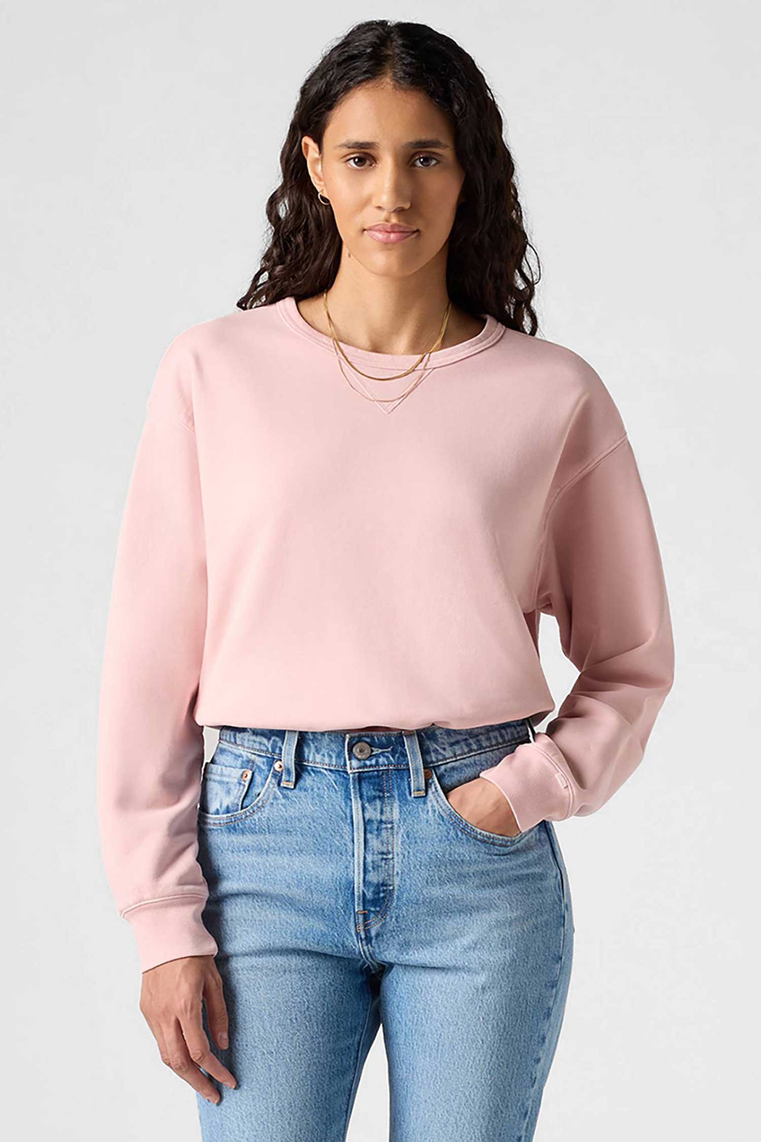 Женский розовый свитшот 1