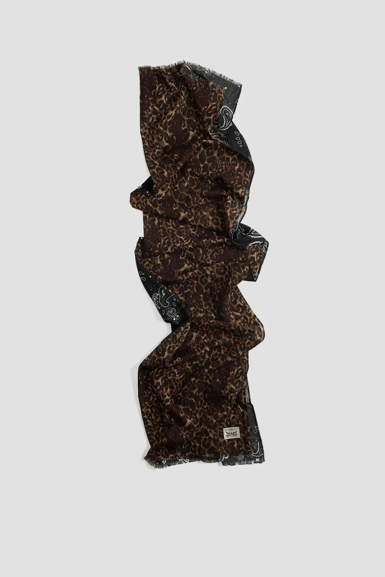 Женский двусторонний шарф с узором 2