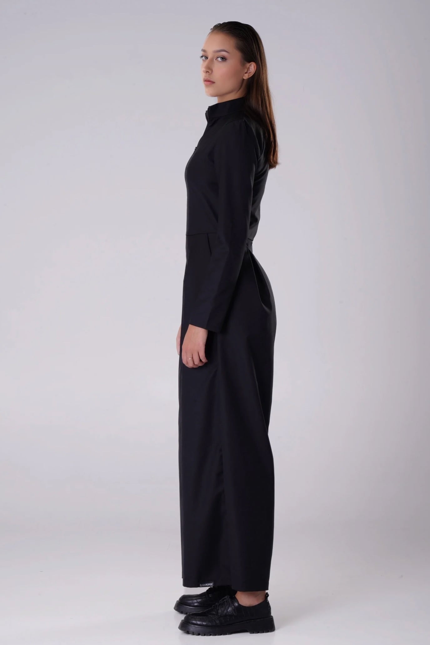 Женский черный комбинезон 4