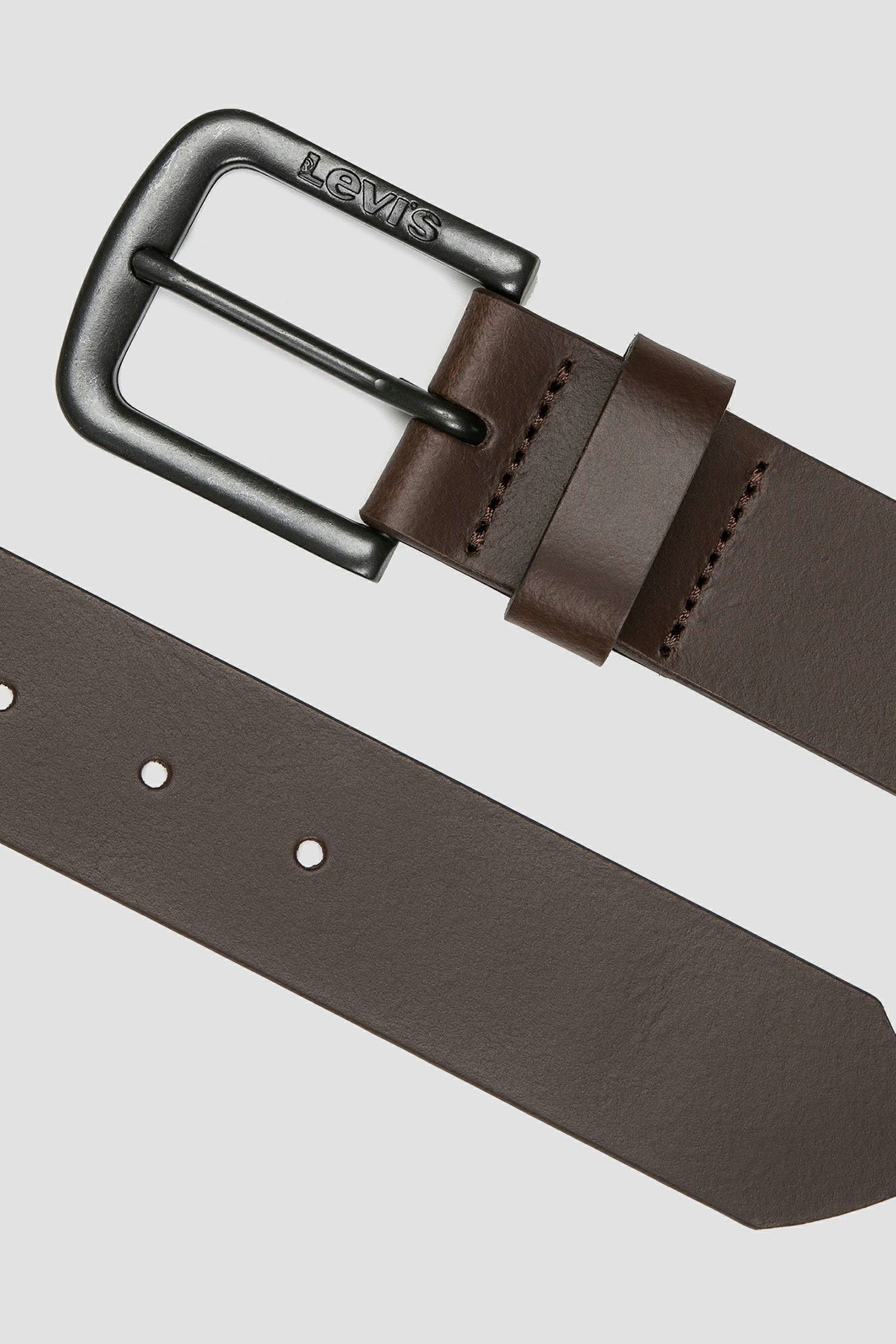 Коричневый кожаный ремень 2