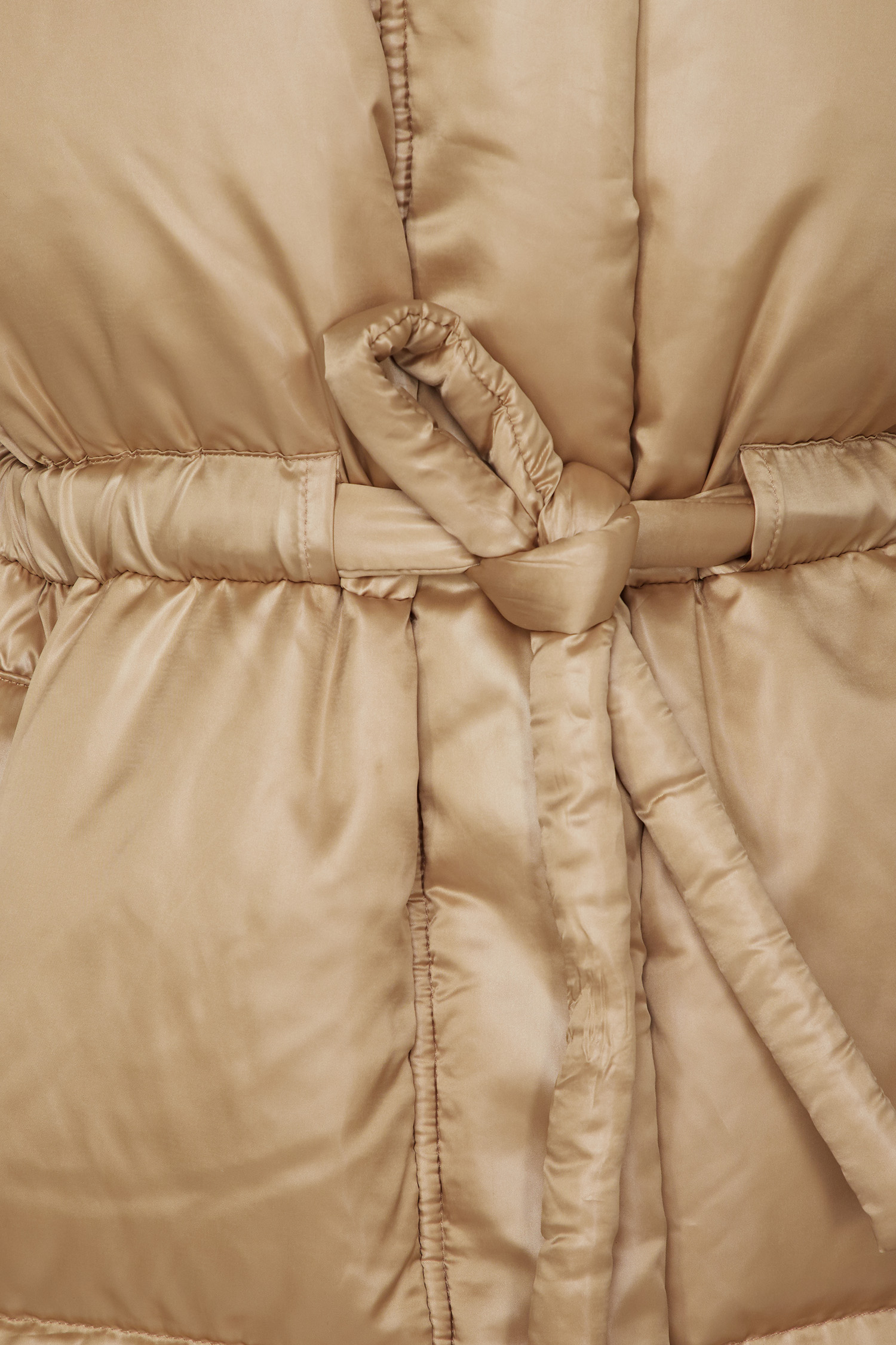 Женский бежевый пуховик 5
