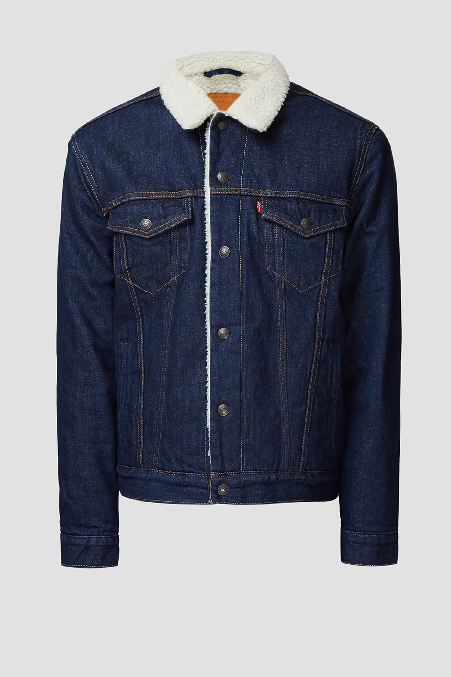 Мужская темно-синяя джинсовая куртка 2