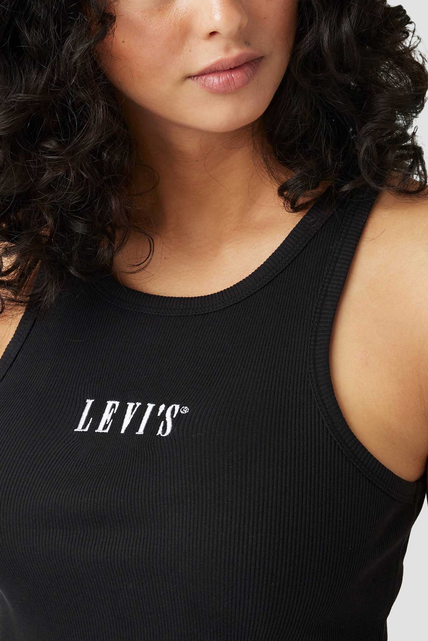 Женская черная майка 5