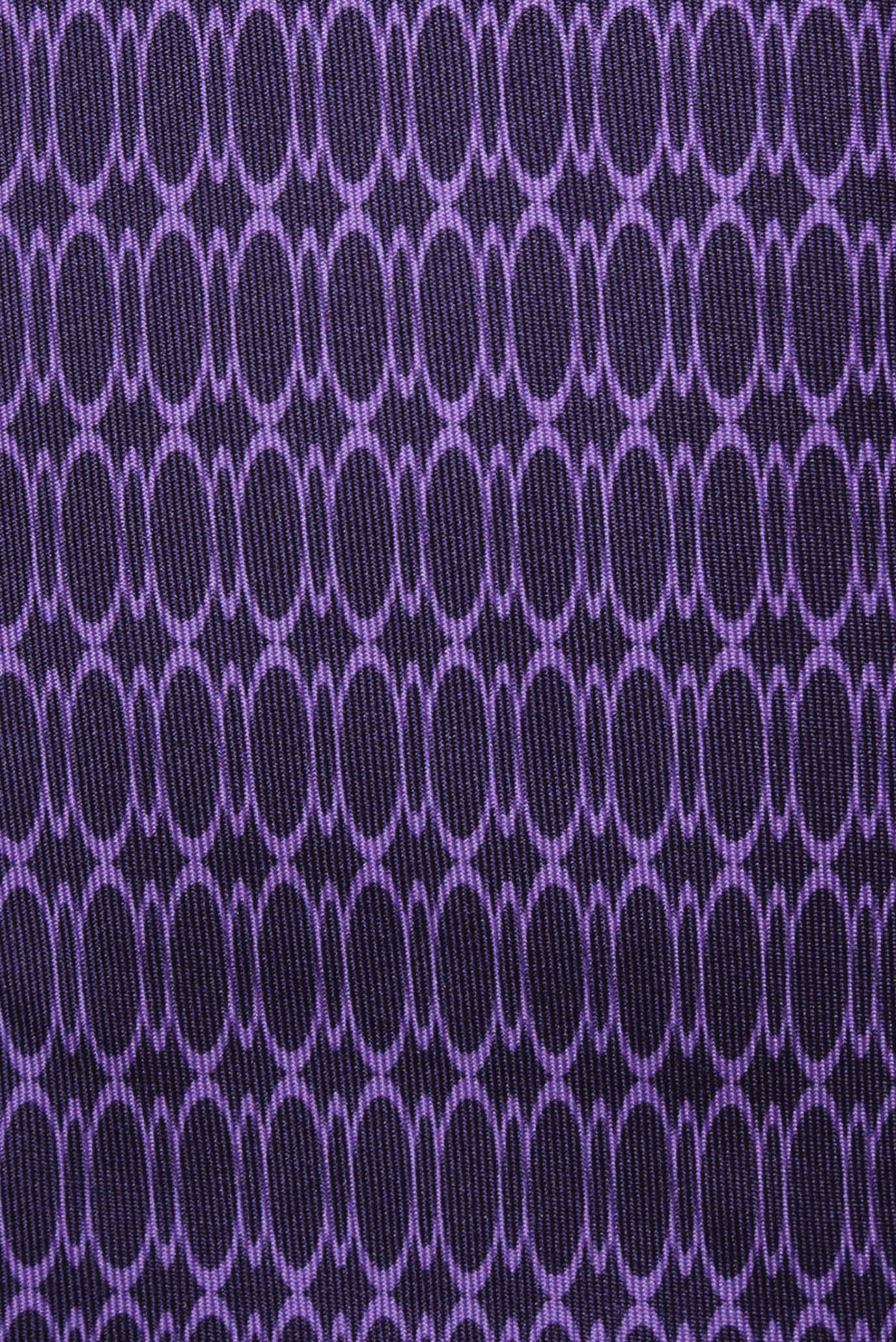 Мужской фиолетовый шелковый галстук 4