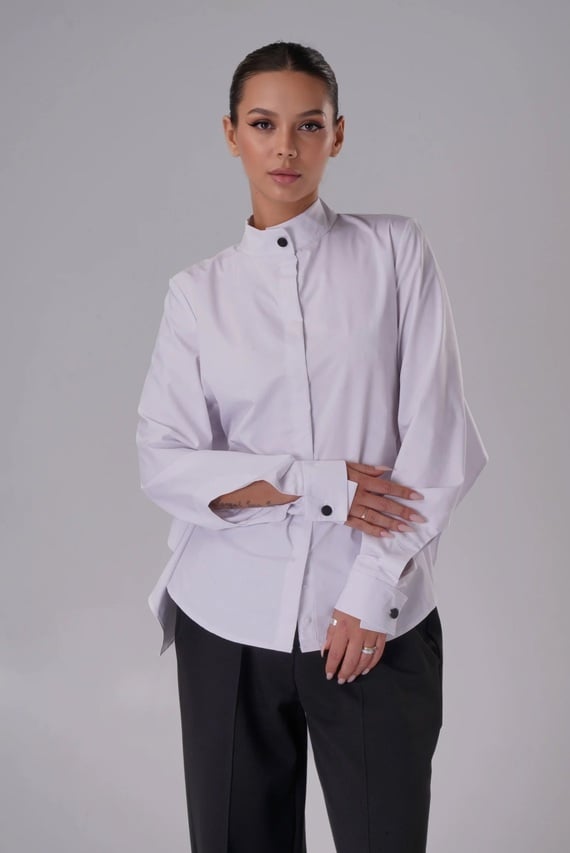 Женская белая рубашка BLACKPEPPER