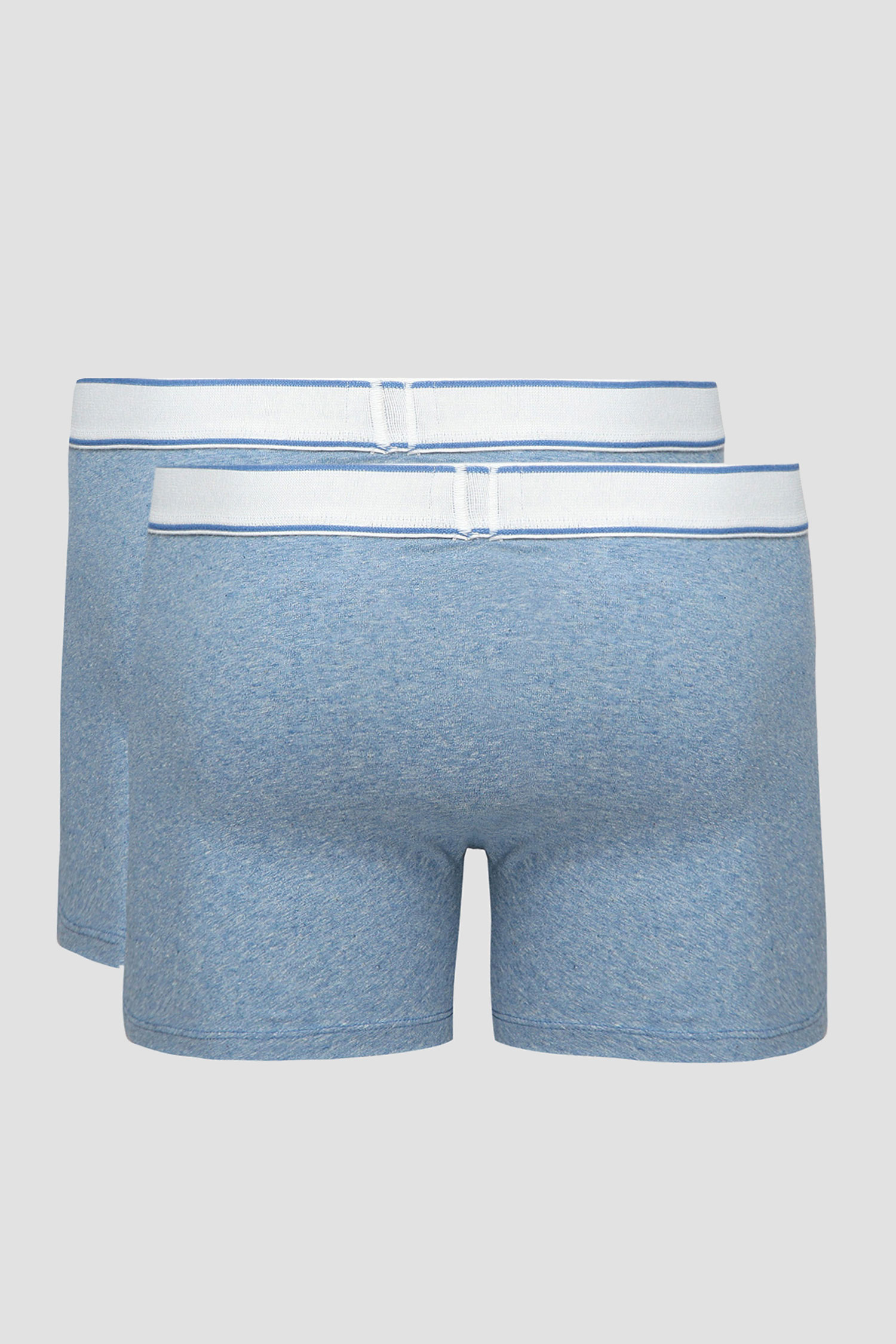 Мужские голубые хлопковые боксеры (2 шт) 2