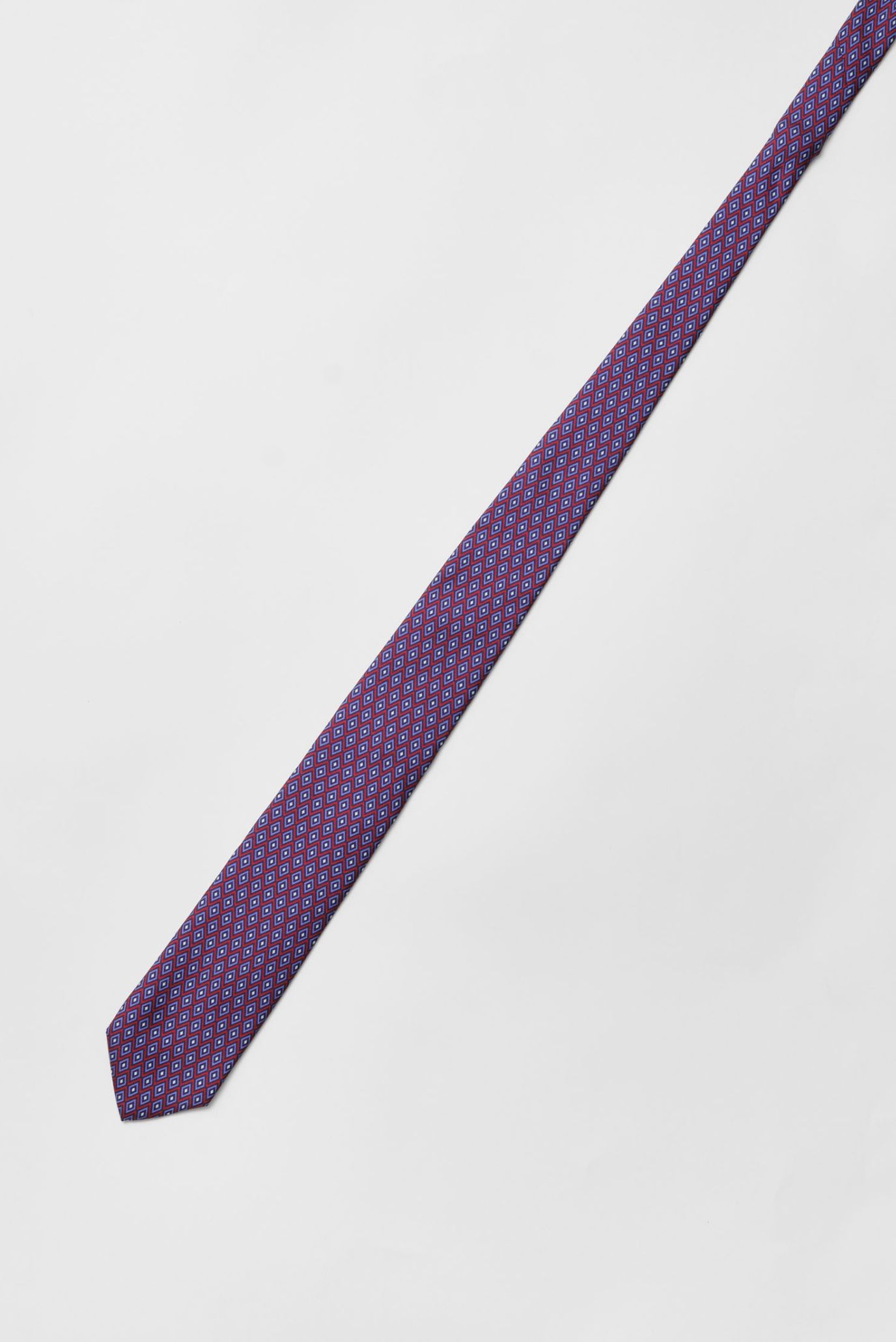 Мужской сине-бордовый шелковый галстук 3