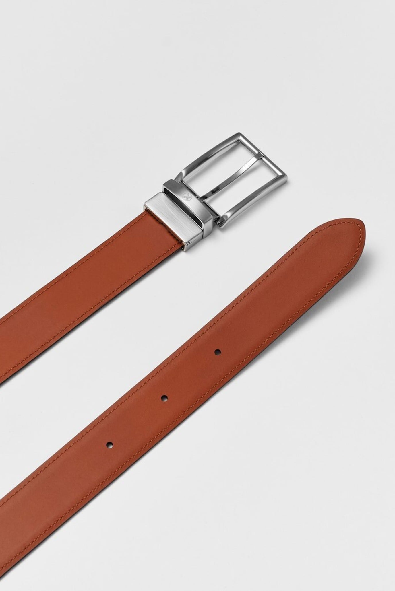 Мужской темно коричневый ремень 35ММ 3