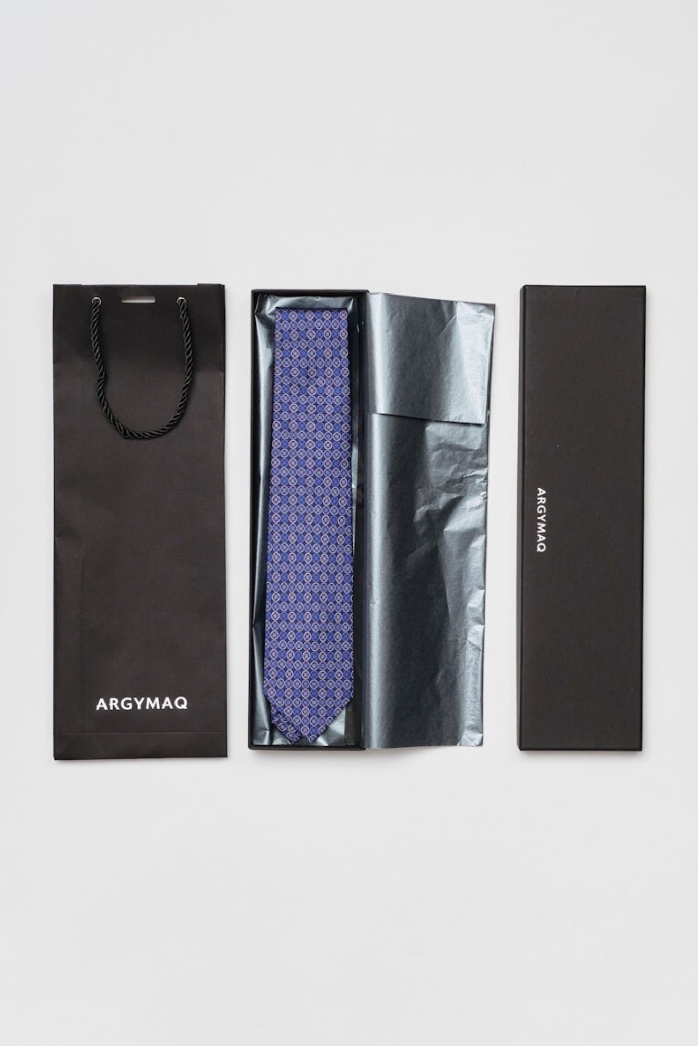 Мужской темно-фиолетовый шелковый галстук 7