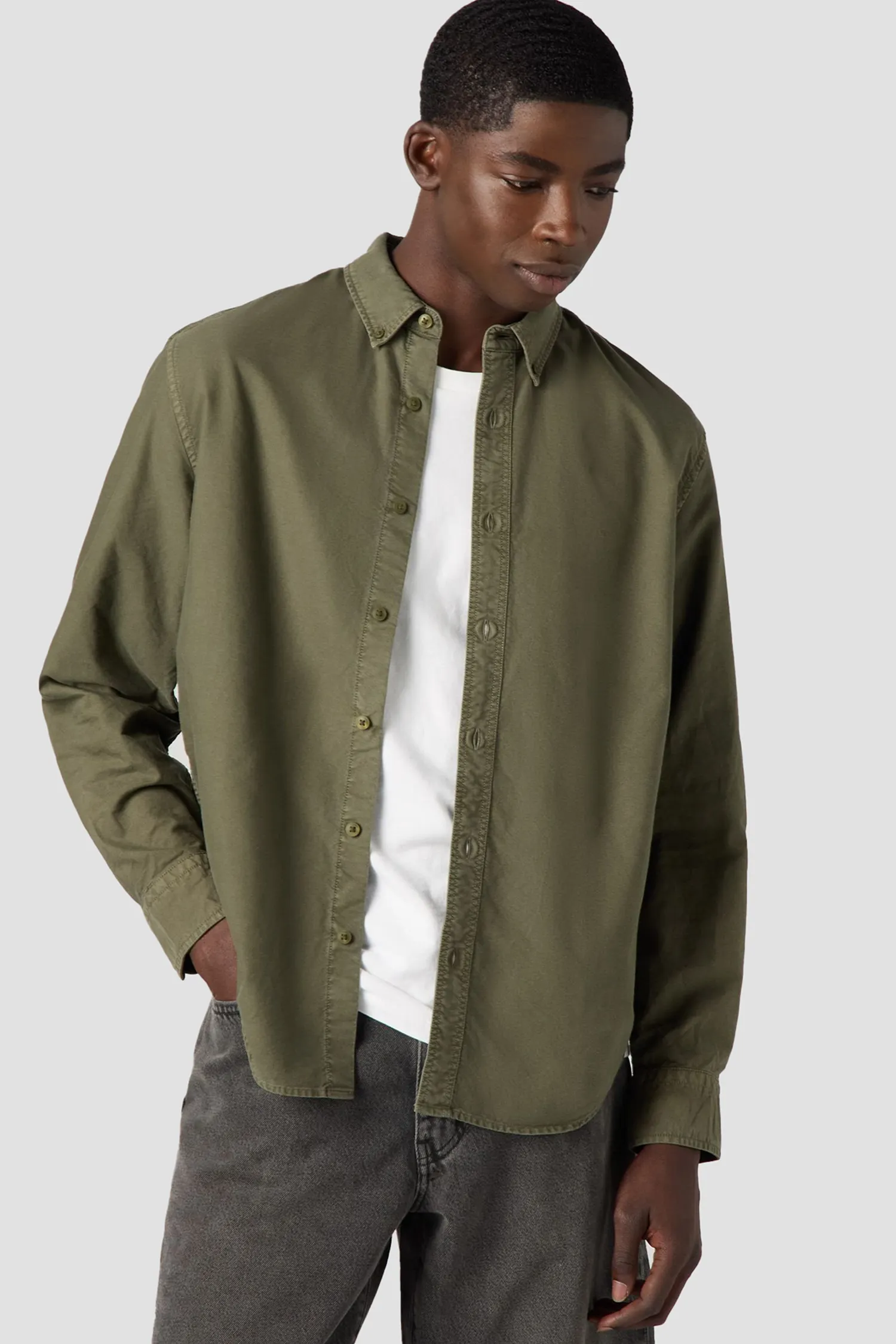 Мужская зеленая рубашка 4