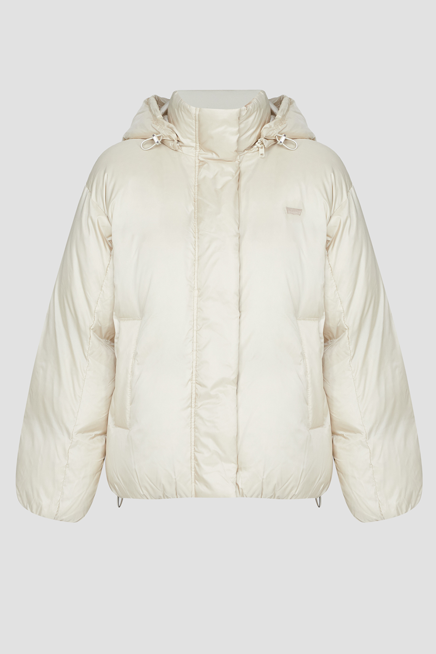 Женский бежевый пуховик 2