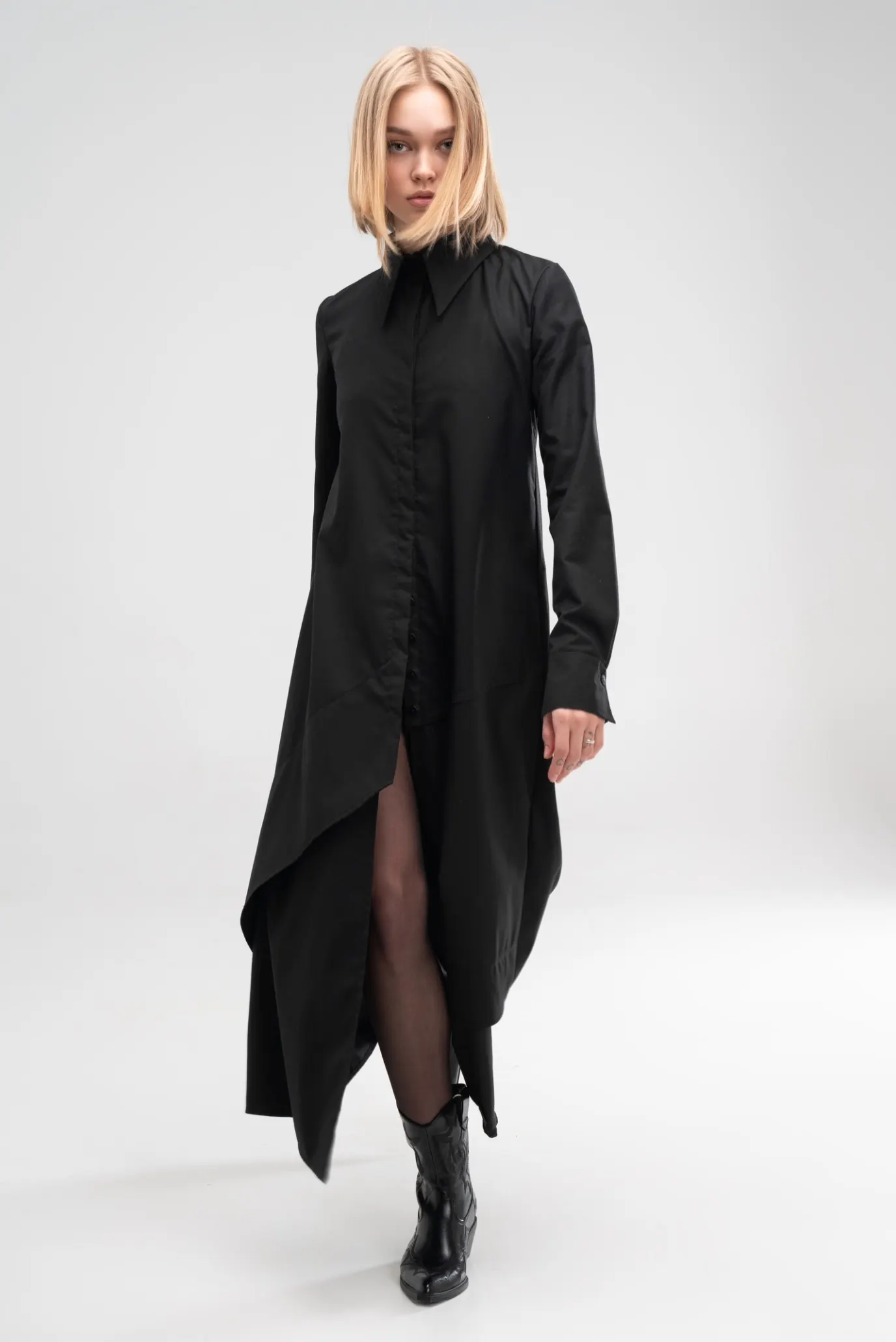 Рубашка - платье DECONSTRUCTED BLACK 2